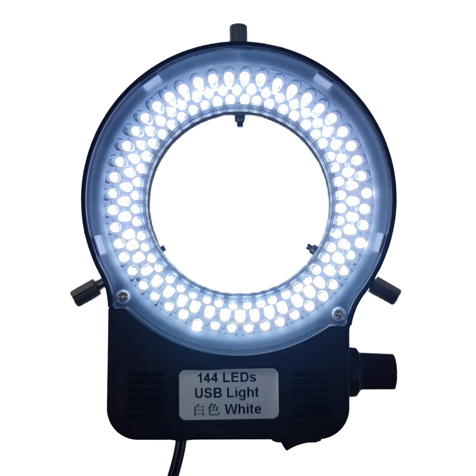 USB LED Ring Light Illuminator, 144 64 LED White Adjustable Lamp for Industry Monocular Binocular Trinocular Stereo Video Lens Microscope & Camera (USB 144 LEDs)… 144 LED - Image 6