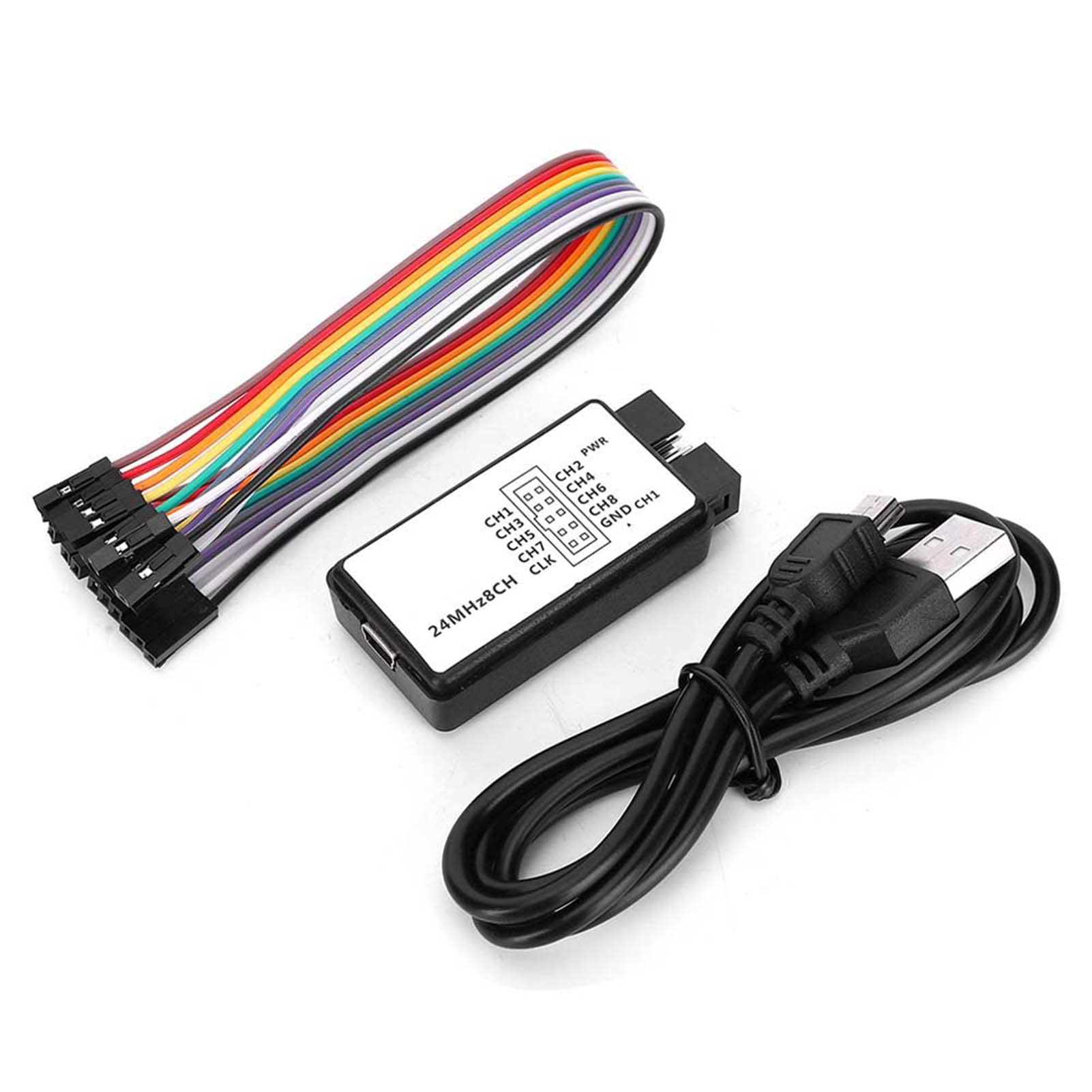 USB Logic Analyzer Kit Mini Digital Pocket Size 8 Channel Input Memory 24 MHz for a Variety of Decoding Functions - Image 2