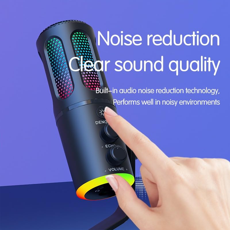 USB Microphone for Gaming, Streaming, Podcasting, Twitch, YouTube, Discord, Recording for PC and Mac, 4 Polar Patterns, Studio Quality Sound, Plug & Play-Blackout - Image 3