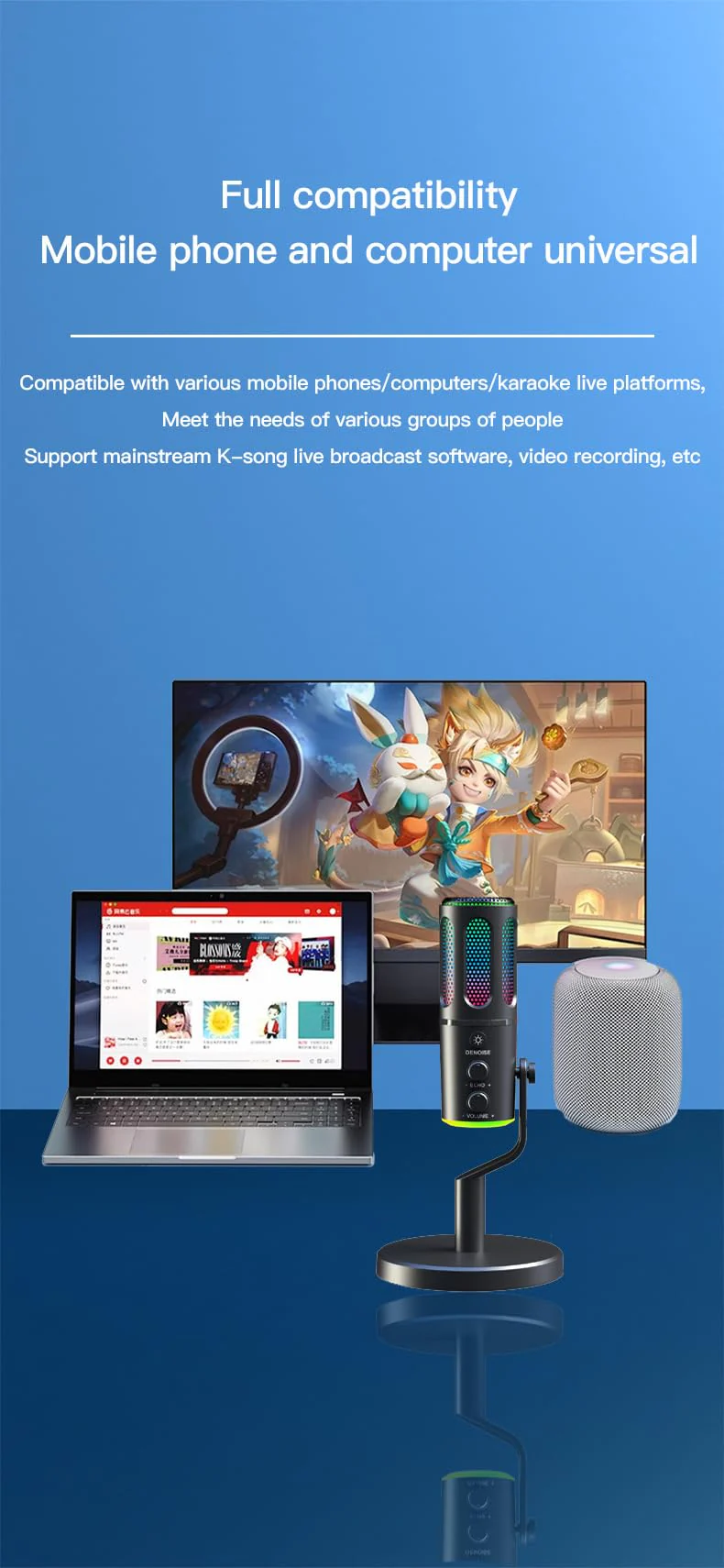 USB Microphone for Gaming, Streaming, Podcasting, Twitch, YouTube, Discord, Recording for PC and Mac, 4 Polar Patterns, Studio Quality Sound, Plug & Play-Blackout - Image 6