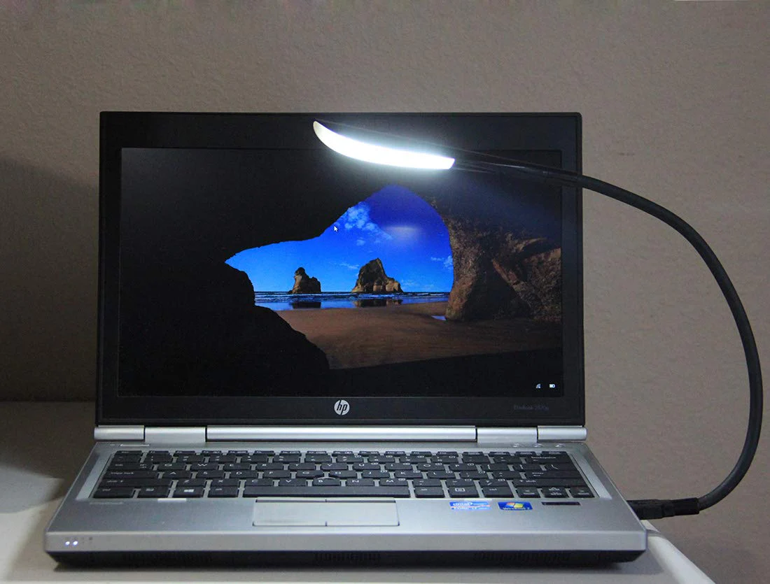 USB Reading Lamp with 14 LEDs Dimmable Touch Switch and Flexible Gooseneck for Notebook Laptop, Desktop, PC and MAC Computer + On/Off Setting (14 LED, Black) 14 LED - Image 7