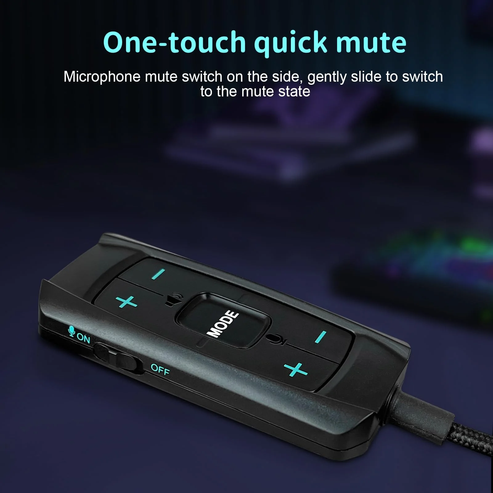 USB Sound Card Virtual 7.1 Surround Sound USB to 3.5mm Jack Audio Adapter Cable External Sound Card for PC/PS4/PS5/Mac/Stereo Headset, 6.5ft, Audio Control Box, Plug and Play - Image 7