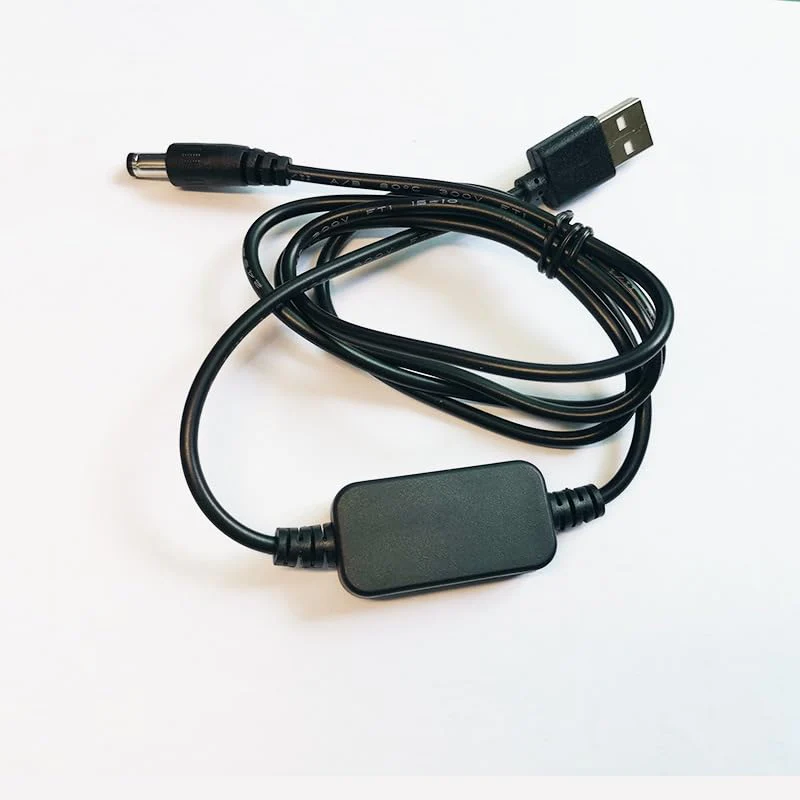 USB to 12V Voltage Converter Cable, DC USB 5V to DC (5.5x2.1mm Male) Transformer Power Supply Adapter Cable Charging Cable 1.5m (5V-12V) 5V-12V - Image 3