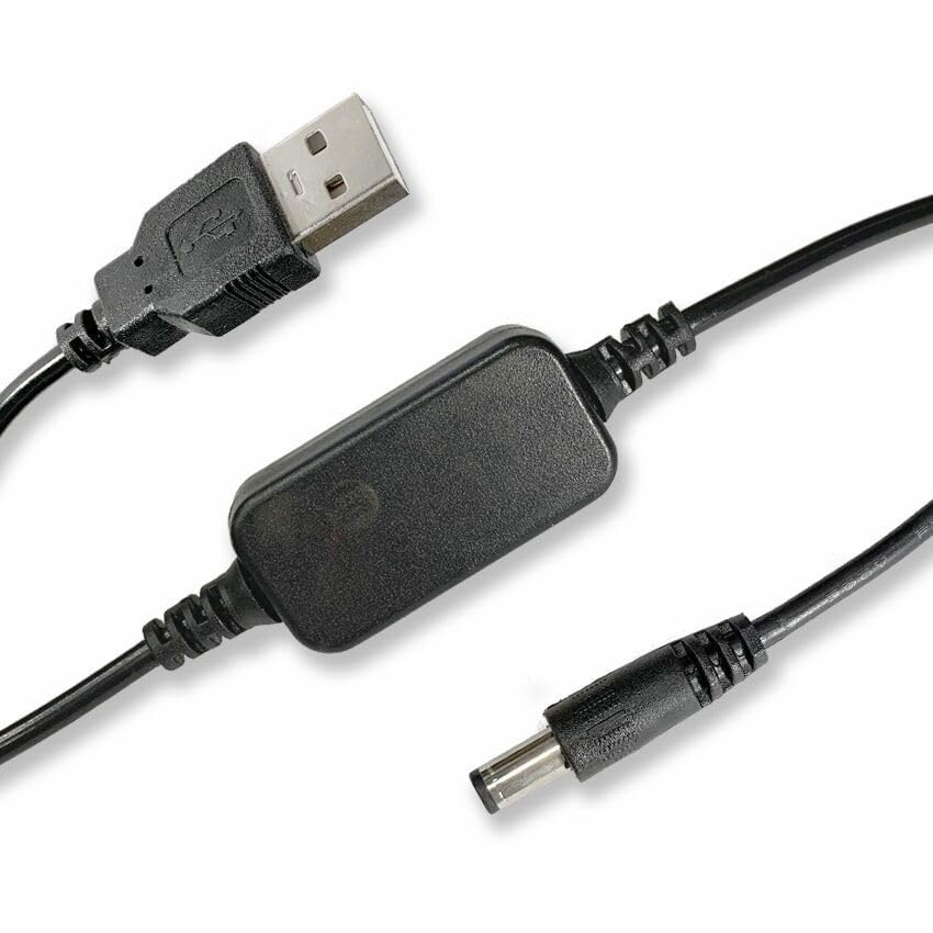 USB to 12V Voltage Converter Cable, DC USB 5V to DC (5.5x2.1mm Male) Transformer Power Supply Adapter Cable Charging Cable 1.5m (5V-12V) 5V-12V - Image 4