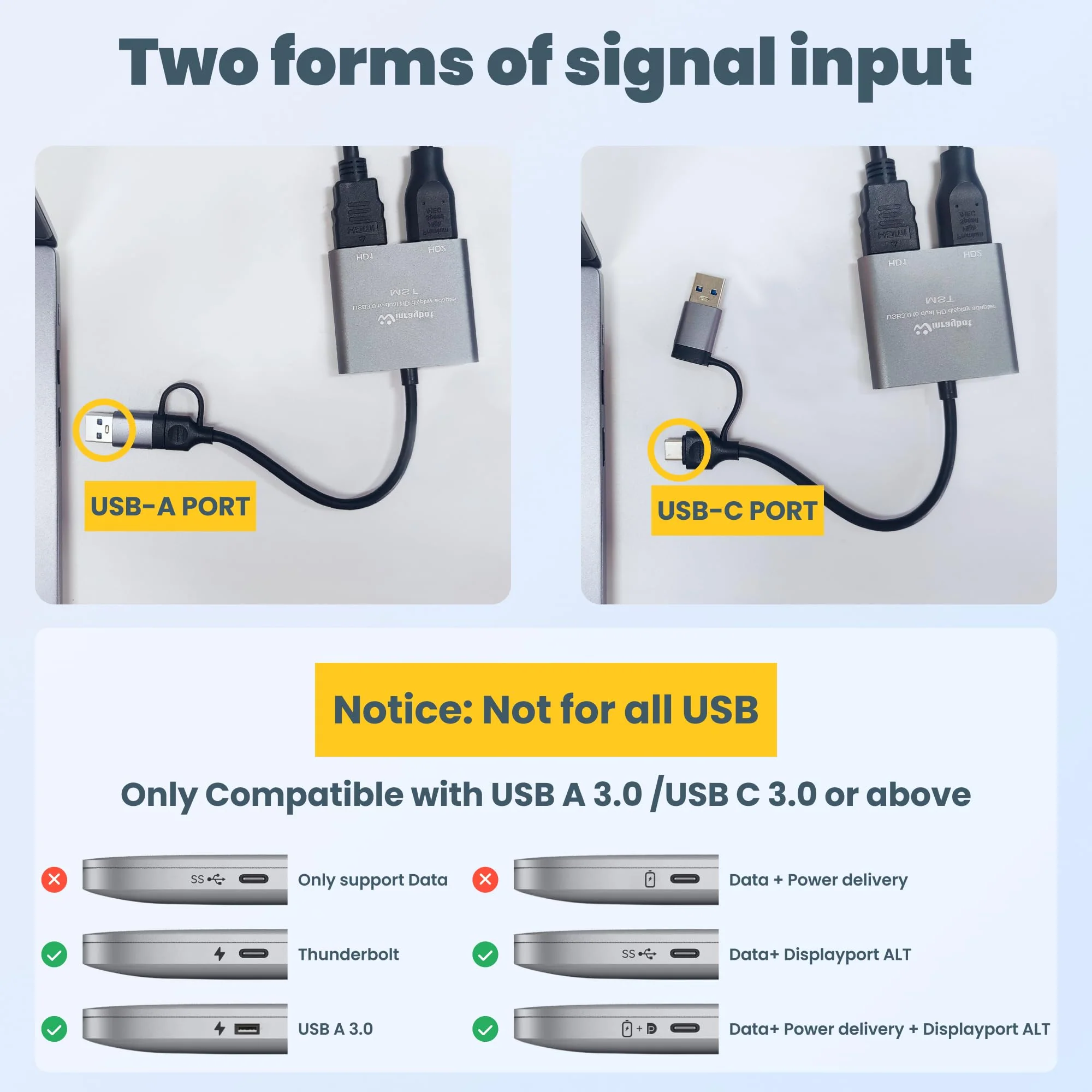 USB to HDMI Adapter for 2 Monitors-USB3.0 to Dual hdmi Adapter for 3 Monitors-USB to displayport Adapter Supports Mac & Windows/Dual HDMI Extender -External Video & Graphics Card Adapter usb to 2 hdmi - Image 5
