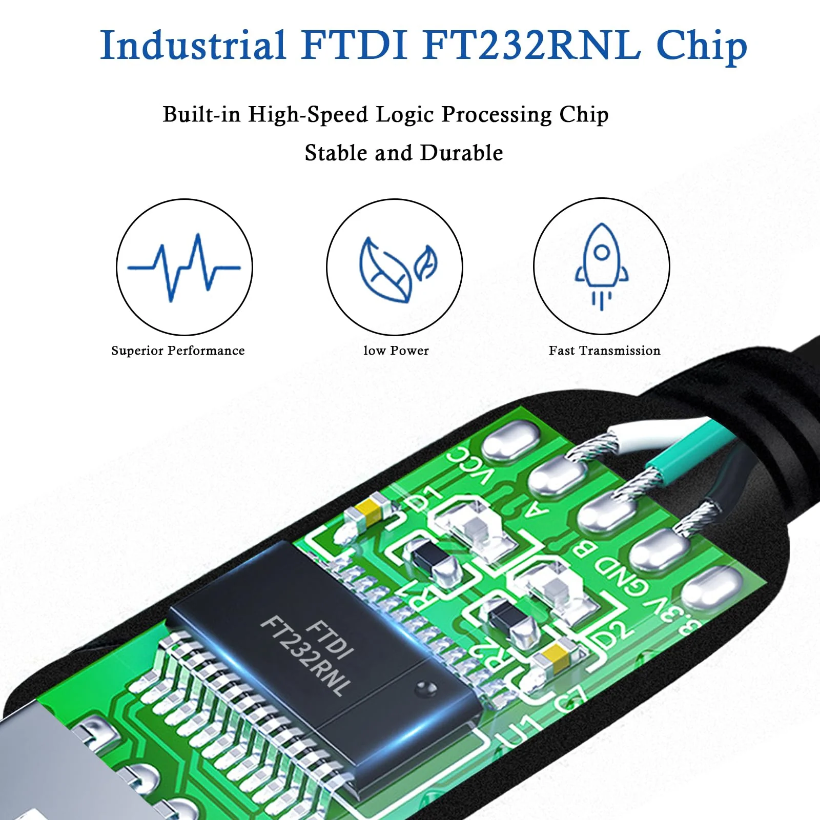 USB to RJ11/12 6P4C RS232 Serial Cable Adapter with FTDI FT232RNL Chip for APC PDU UPS 940-0144 BMS Battery - Image 3