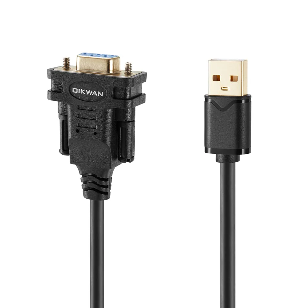 USB to RS232 Adapter with FTDI Chipset, 6.6ft USB 2.0 Male to RS232 Female DB9 Serial Converter Cable for Cashier Register, Modem, Scanner, Digital Cameras, CNC,Black USB to DB9 Female Cable - Image 7