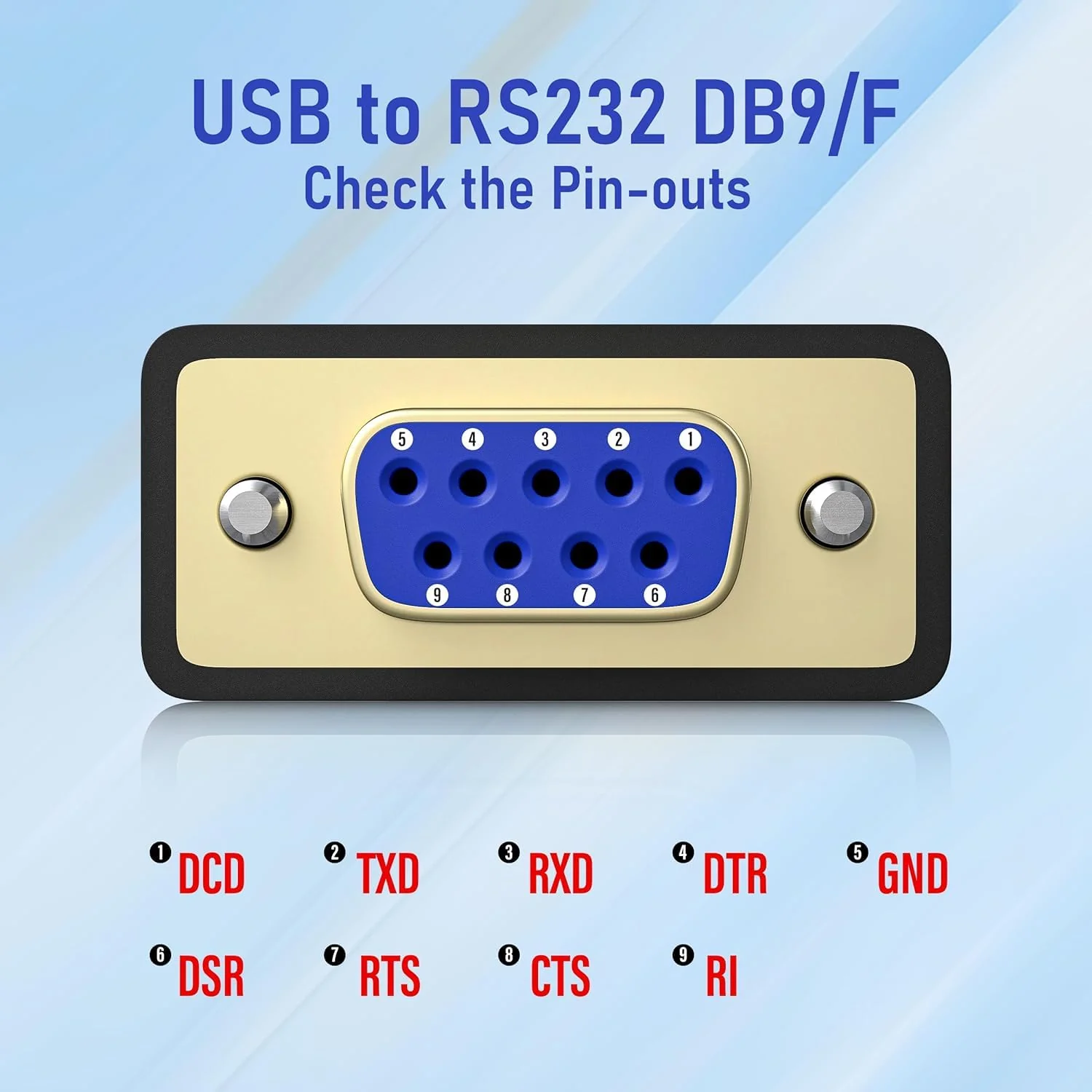 USB to RS232 DB9 Serial Cable Female Converter Adapter with FTDI Chipset for Windows 11,10, 8.1, 8, 7, Vista, XP, 2000, Linux and Mac OS X 10.6 (10ft) 10FT RS-232 DB9 Female to USB - Image 6