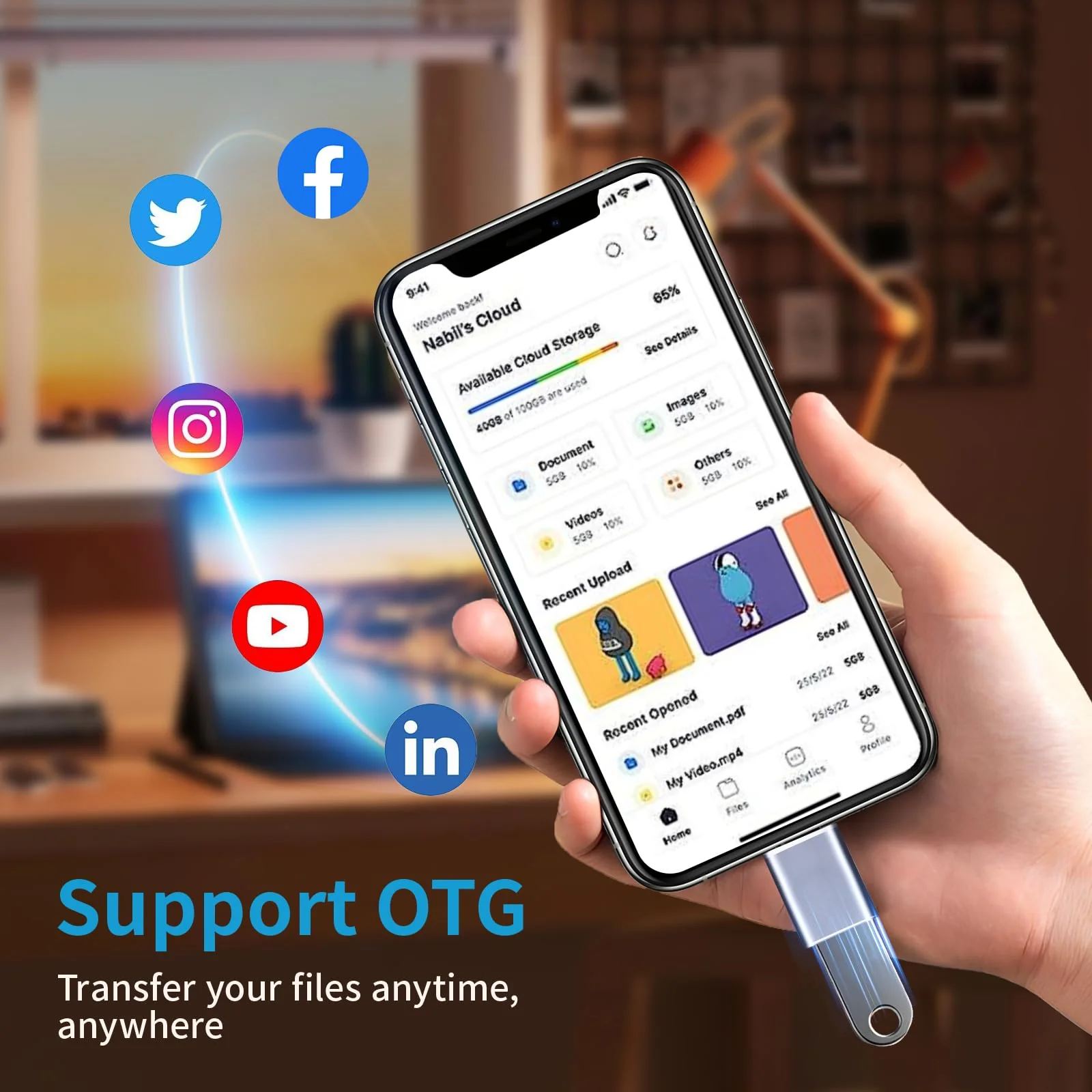 USB to USB C Adapter 4 Pack, 2*Type C Female to A Male Charger Converter & 2*USB C Male to USB 3.0 Female for Apple Watch iPhone 15 Pro Max 14 13 12,AirPods Ultra 8 9 Samsung, OTG Adapt USB to USB C - Image 7