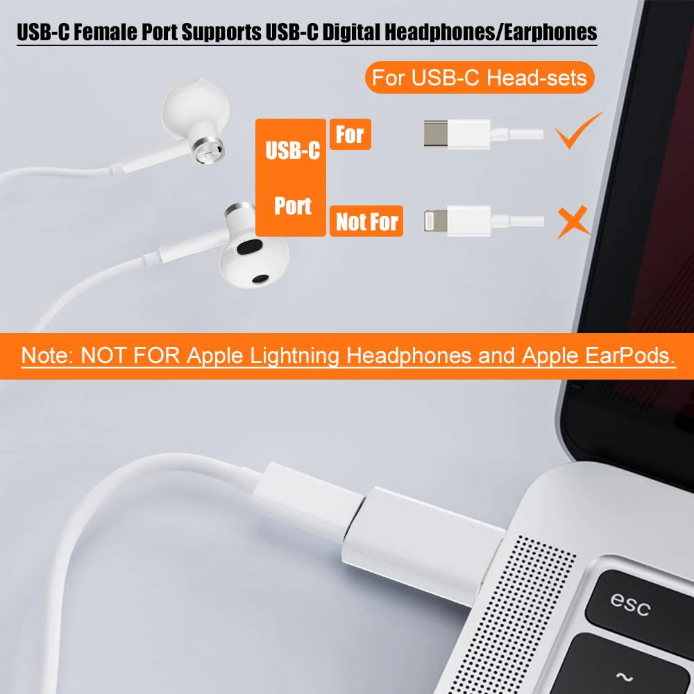 USB to USB C Adapter,USB-C Female to USB Male Adapter Compatible with Apple MagSafe Watch 7/8/9/SE/Ultra,Car,iPhone 15 14 13 12 Mini Pro Max,iPad,Galaxy,Pixel 7 6 5,CarPlay,Wall Plug 2 Pack White - Image 6