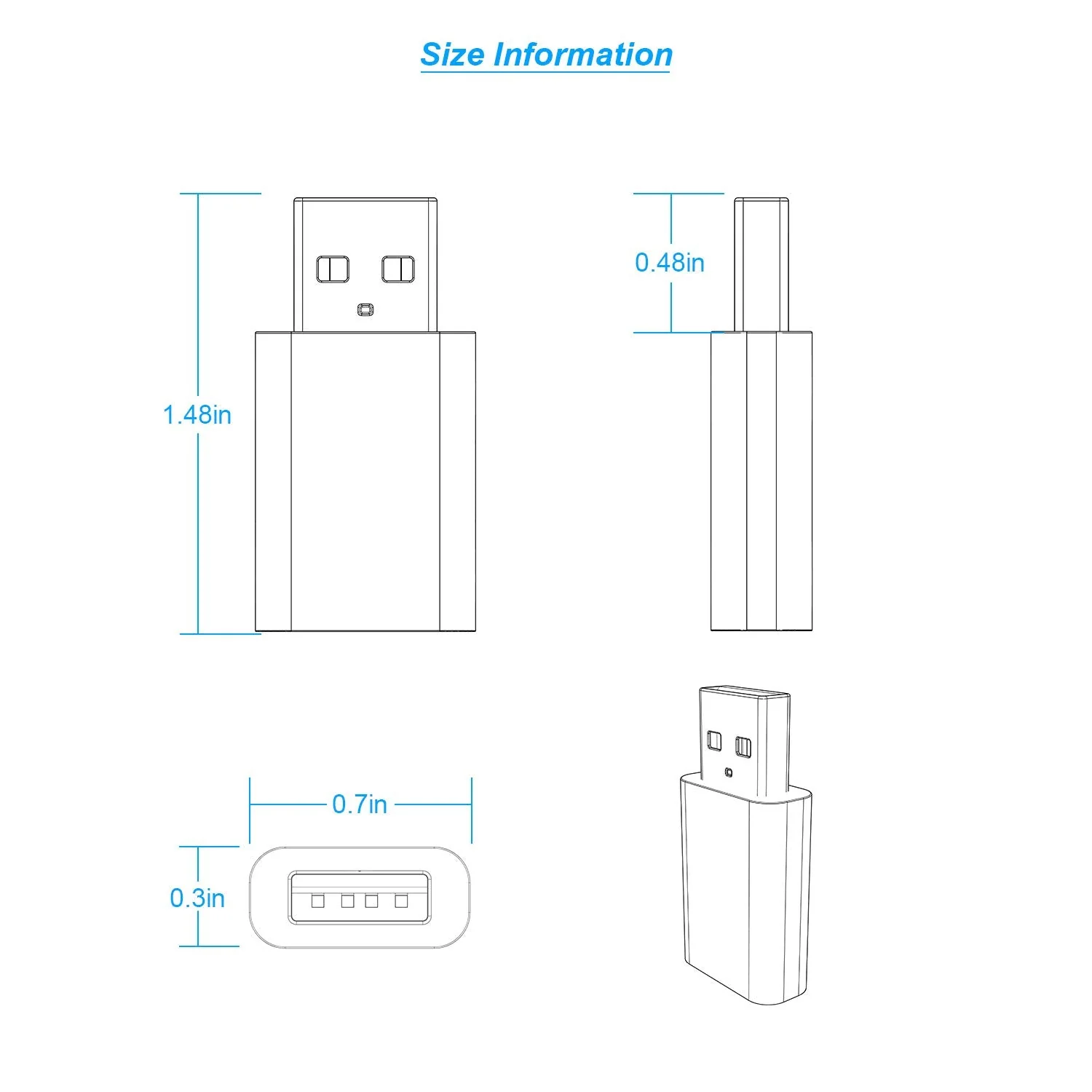 USB to USB C Adapter,USB-C Female to USB Male Adapter Compatible with Apple MagSafe Watch 7/8/9/SE/Ultra,Car,iPhone 15 14 13 12 Mini Pro Max,iPad,Galaxy,Pixel 7 6 5,CarPlay,Wall Plug 2 Pack White - Image 9