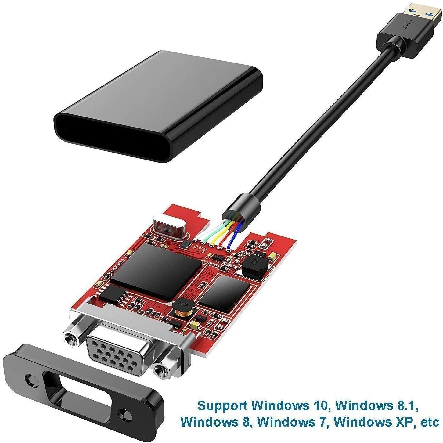 USB to VGA Adapter, USB3.0/2.0 to VGA Adapter Multi-Display Video Converter Full HD 1080P External Video Card Multi Monitor Adapter, Desktop, Laptop, HDTV, Monitor, Projector (Windows 11/10/8.1/8/7) - Image 3