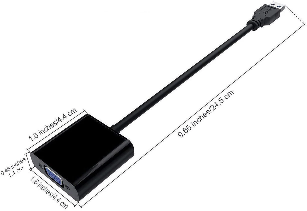 USB to VGA Adapter, USB3.0/2.0 to VGA Adapter Multi-Display Video Converter Full HD 1080P External Video Card Multi Monitor Adapter, Desktop, Laptop, HDTV, Monitor, Projector (Windows 11/10/8.1/8/7) - Image 5