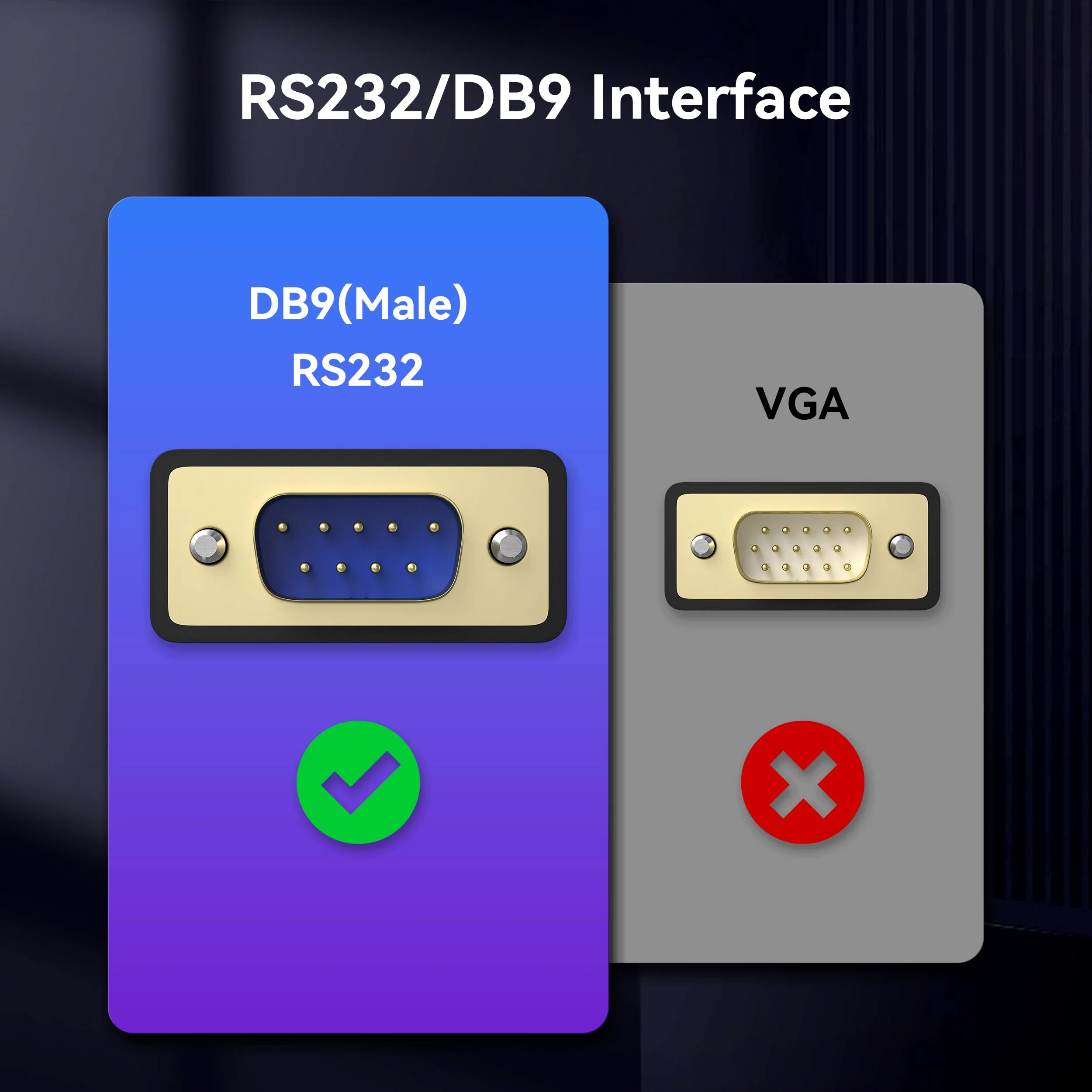 USB Type C to RS232 DB9 Serial Port Adapter Cable, FTDI Chipset, Supports Windows 11, 10, 8, 7 and Mac Linux 6FT USB-C to Serial DB9 - Image 5