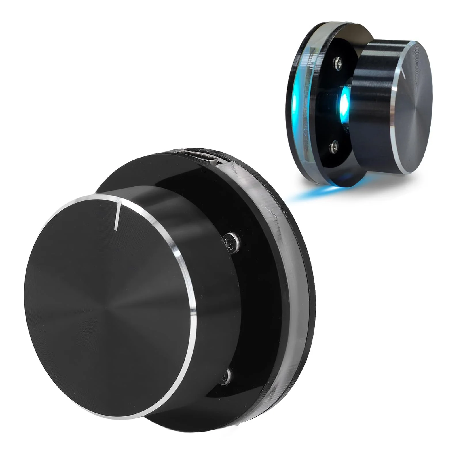 USB Volume Control Knob for Android System PC Multimedia, USB Volume Knob Multimedia Controller with RGB Light, Type C External Media Adjustment Controller, Computer Sound Control - Image 9