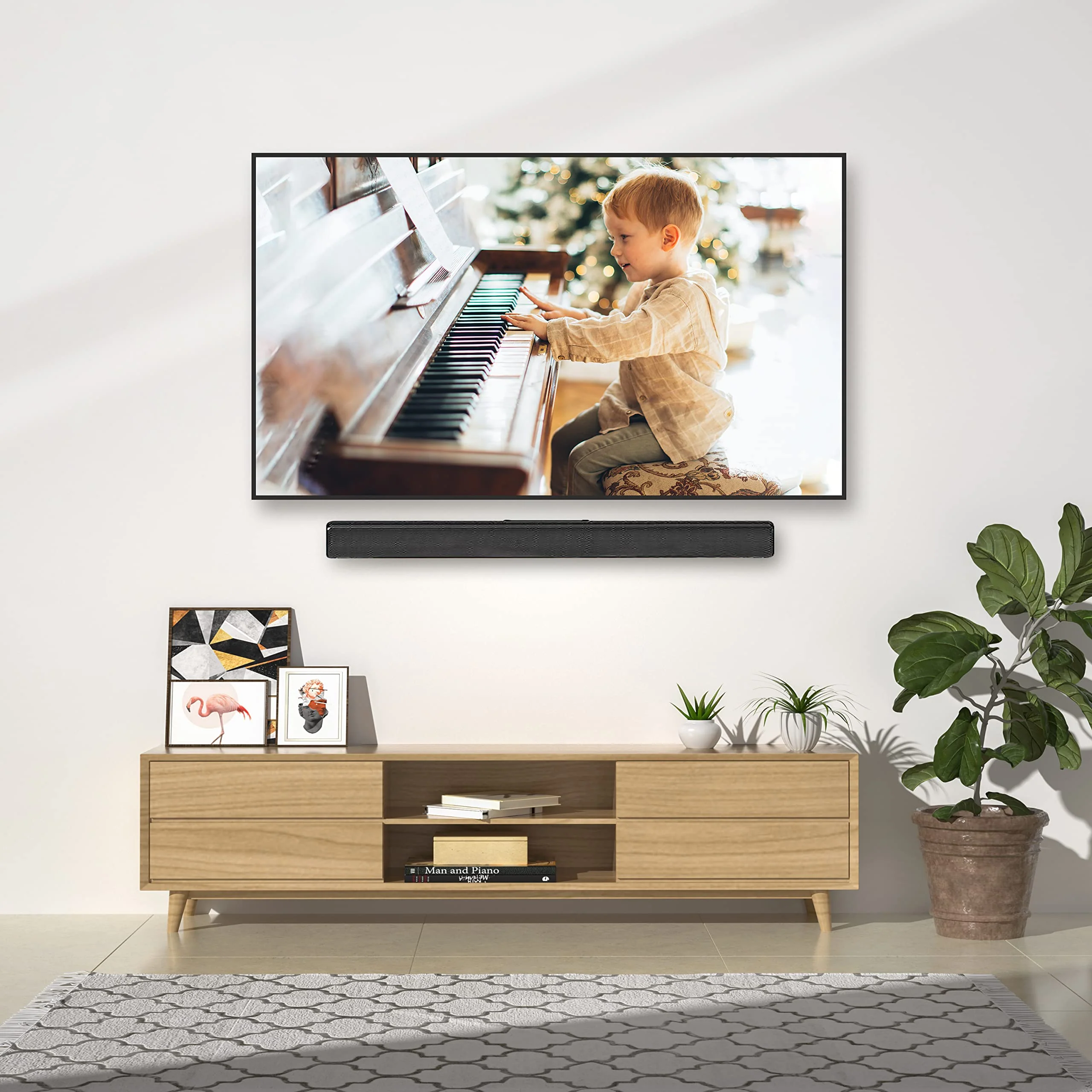 USX MOUNT Studless Soundbar Wall Mount, Universal Drywall Sound Bar Wall Brackets, Works with Most Soundbars, Holds up to 22 Lbs, Depth Adjustable 4.13-6.3'', Removable and Lockable - Image 7