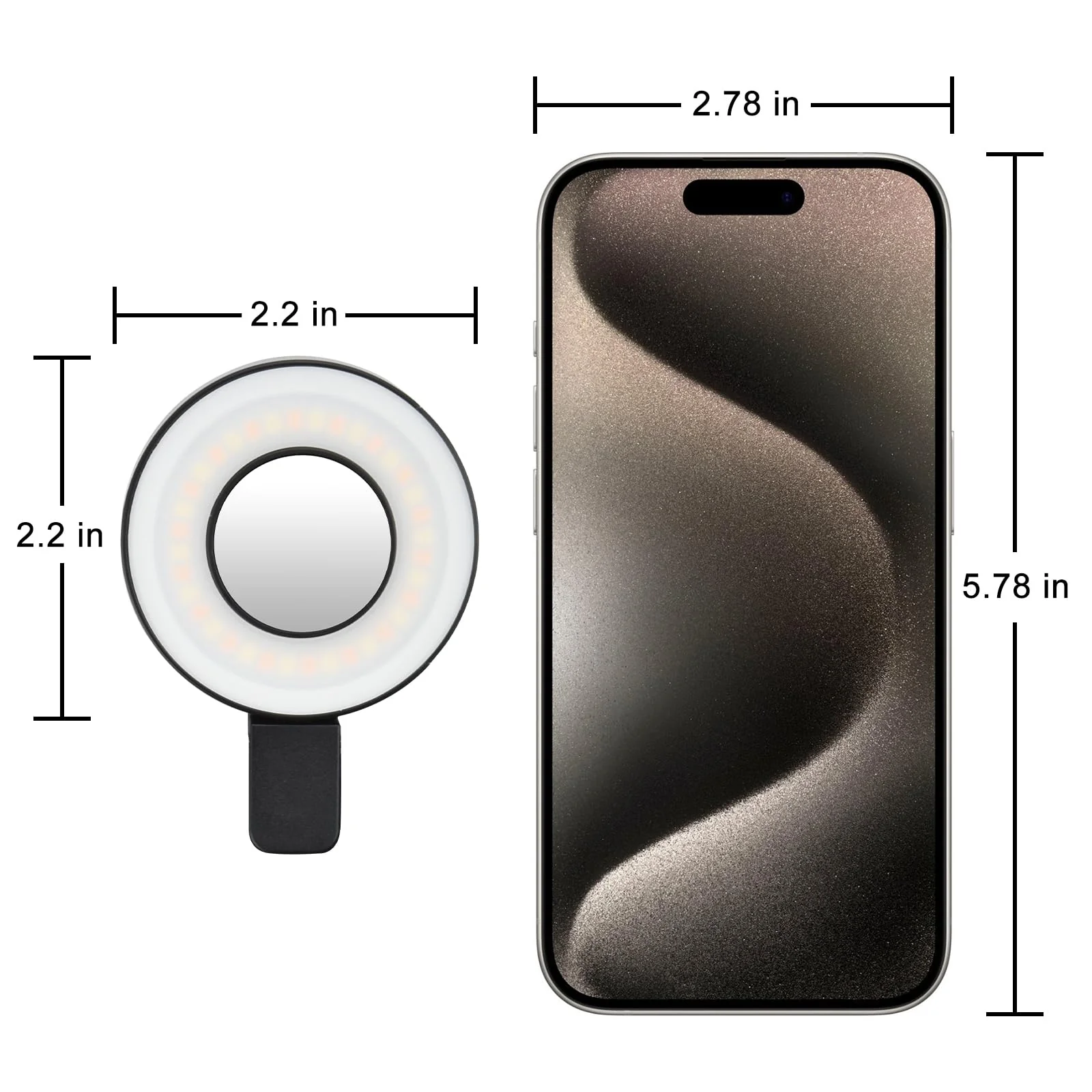 UTEBIT Magnetic Selfie Phone Light with Clip Mirror Rechargeable LED Selfie Ring Light Compatible for Iphone Magsafe Video Recording/Pictures/TikTok/Zoom Calls/Make Up - Image 4