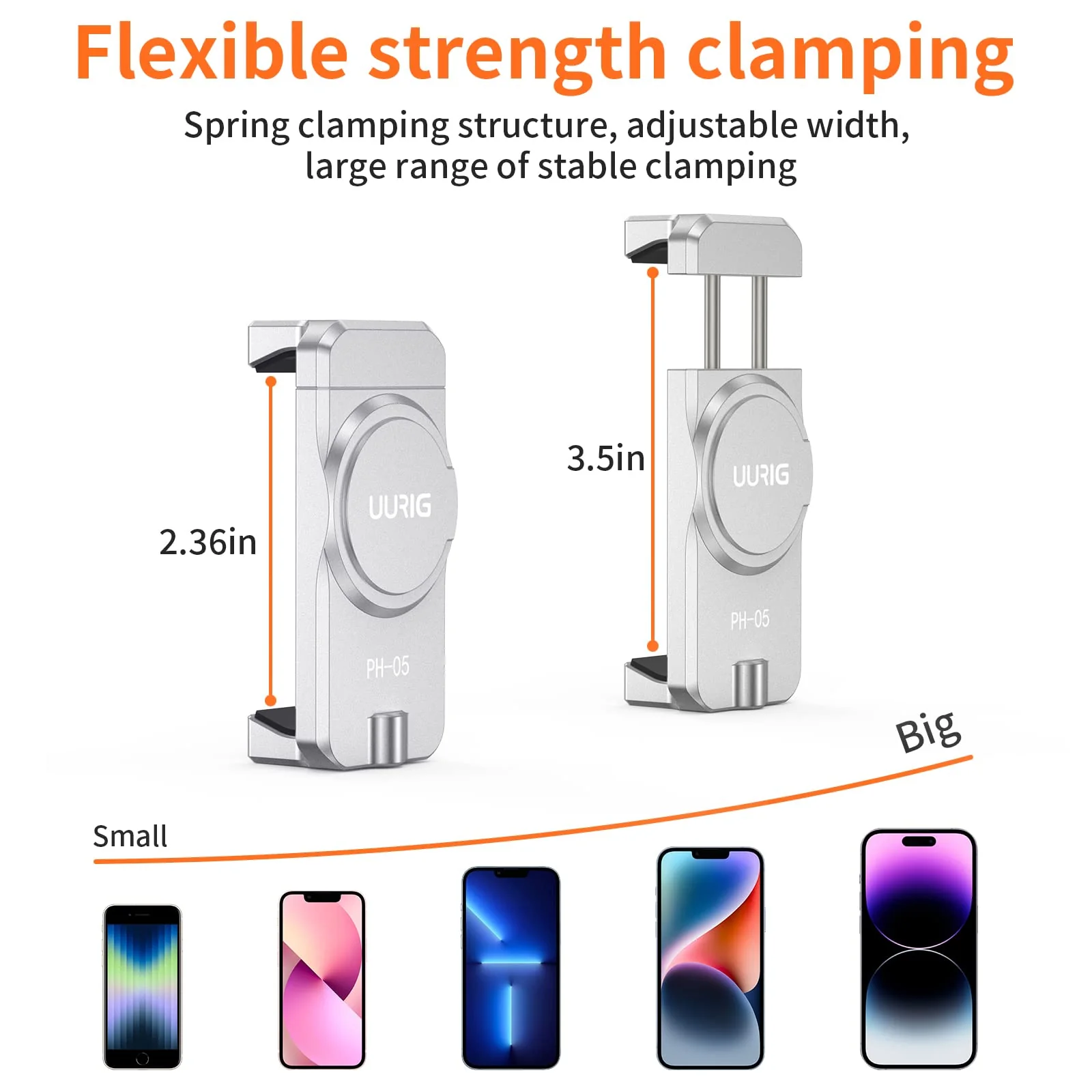 UURIG Magnetic Cell Phone Clamp for DJI OM, Phone Tripod Mount, Handheld Gimbals Magnetic Ring Holder for DJI OSMO Mobile 8/7/7P/6,OM 5/OM 4/OM 4 SE Accessories - Image 2