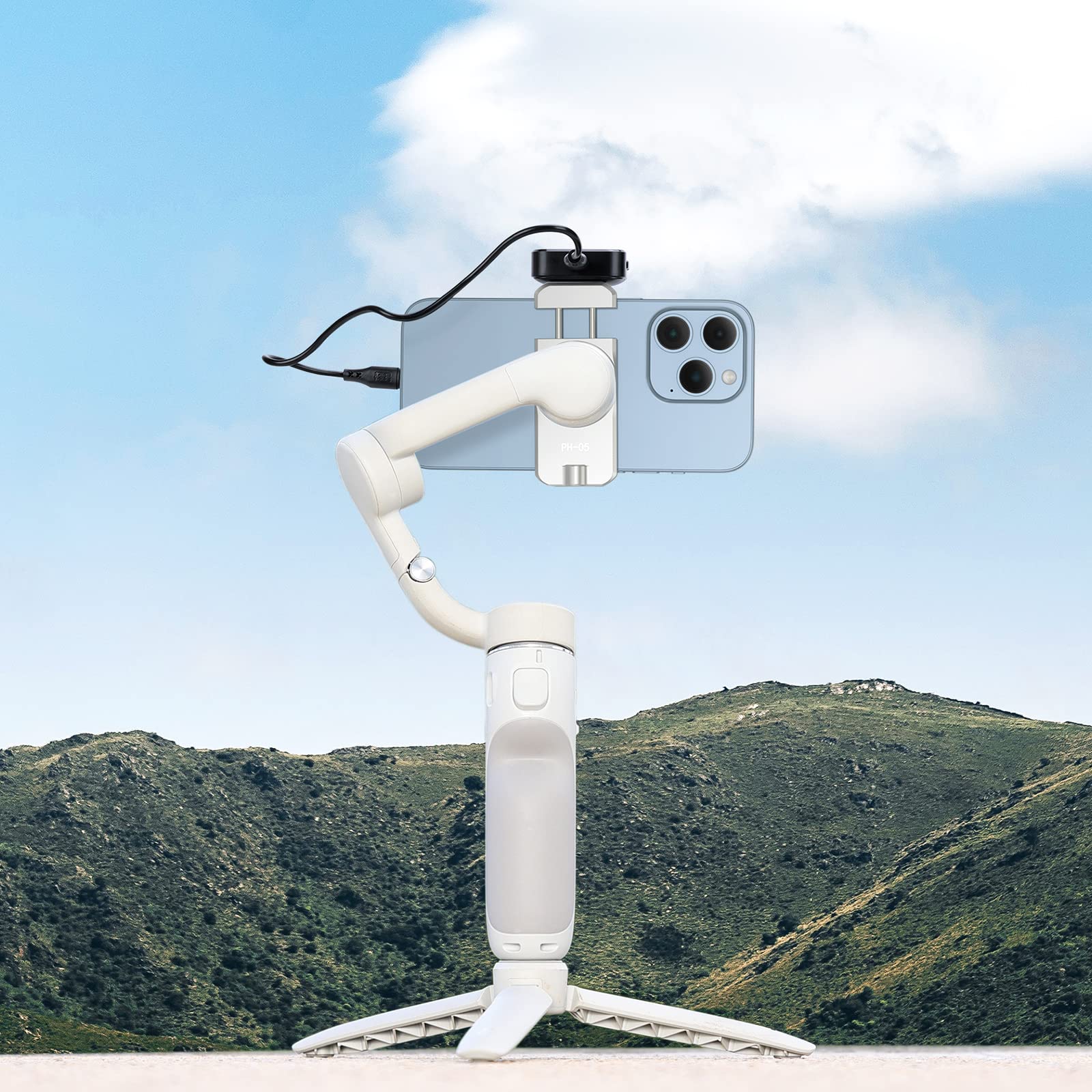 UURIG Magnetic Cell Phone Clamp for DJI OM, Phone Tripod Mount, Handheld Gimbals Magnetic Ring Holder for DJI OSMO Mobile 8/7/7P/6,OM 5/OM 4/OM 4 SE Accessories - Image 6