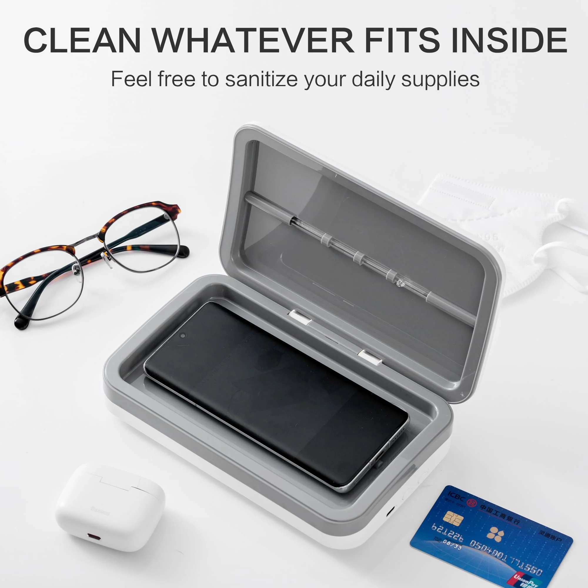 UV Sanitizing Box for Phones and Accessories – Portable UV Cleaner with Rechargeable Battery, Helps Reduce Bacteria and Viruses, Compact Design - Image 4