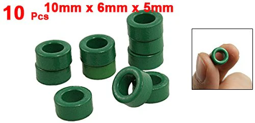 uxcell 10 Piece Inductor Coils Green Ferrite Cores 10 mm x 6 mm x 5 mm - Image 2
