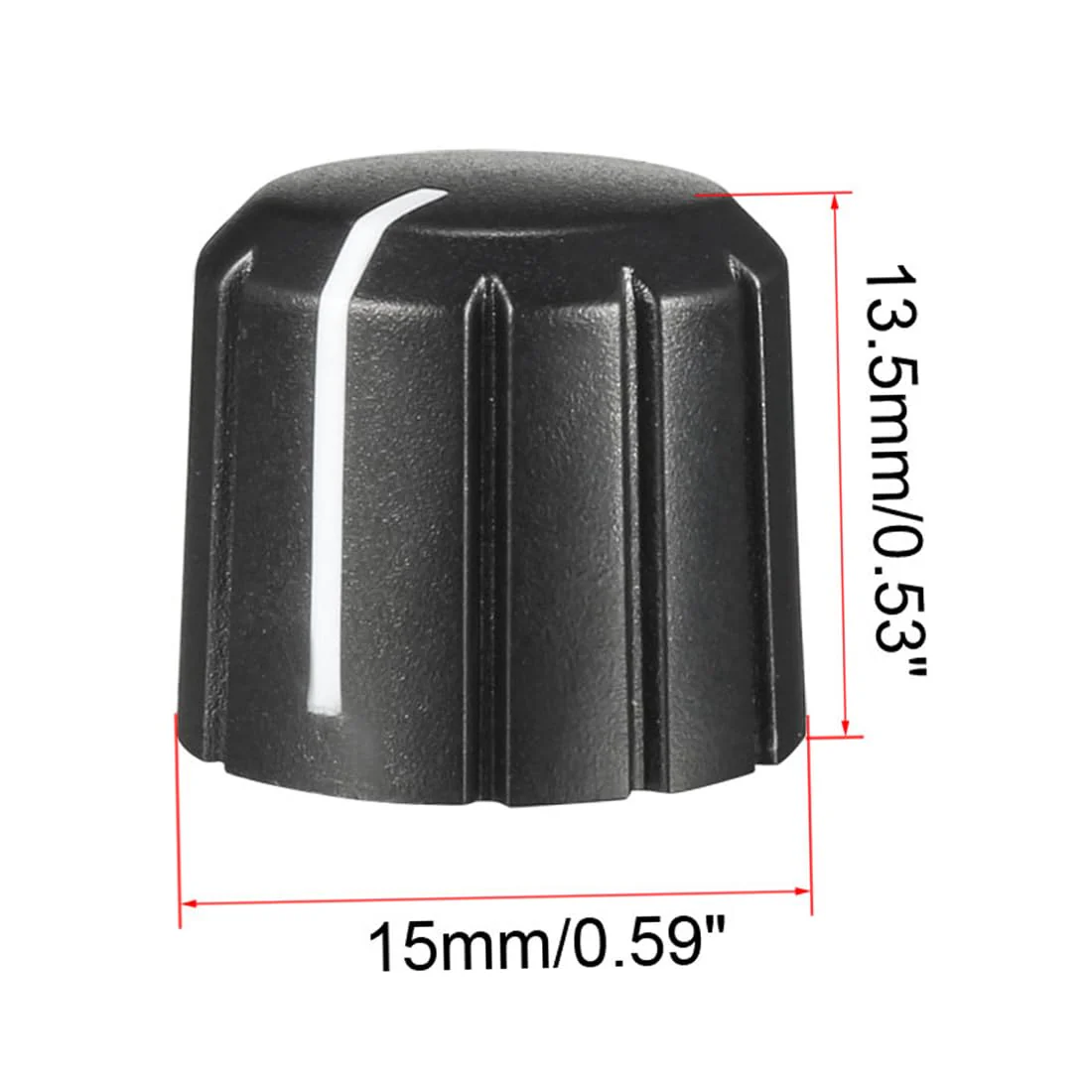 uxcell 20Pcs 15x13.5mm Plastic Potentiometer Rotary Knob for 4x6mm Diameter D Type Shaft Guitar Volume Knob. - Image 2
