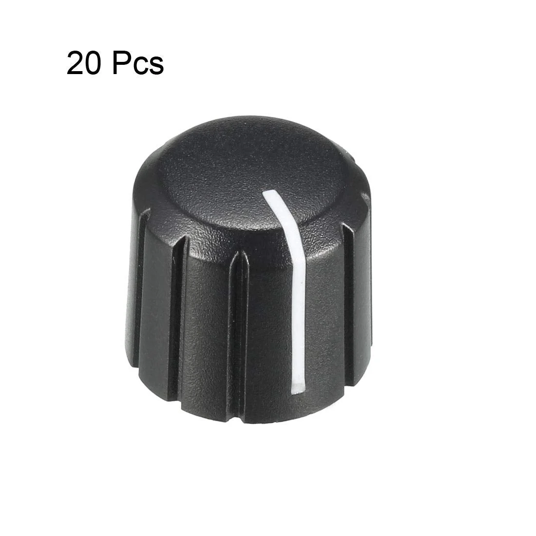uxcell 20Pcs 15x13.5mm Plastic Potentiometer Rotary Knob for 4x6mm Diameter D Type Shaft Guitar Volume Knob. - Image 3