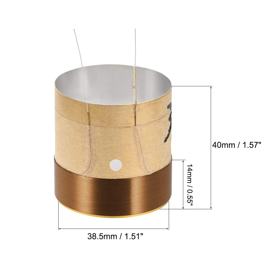 uxcell 2pcs 38.5mm 1.5" Woofer Voice Coil 2 Layers Round Copper Wire Bass Speaker Replacement - Image 2