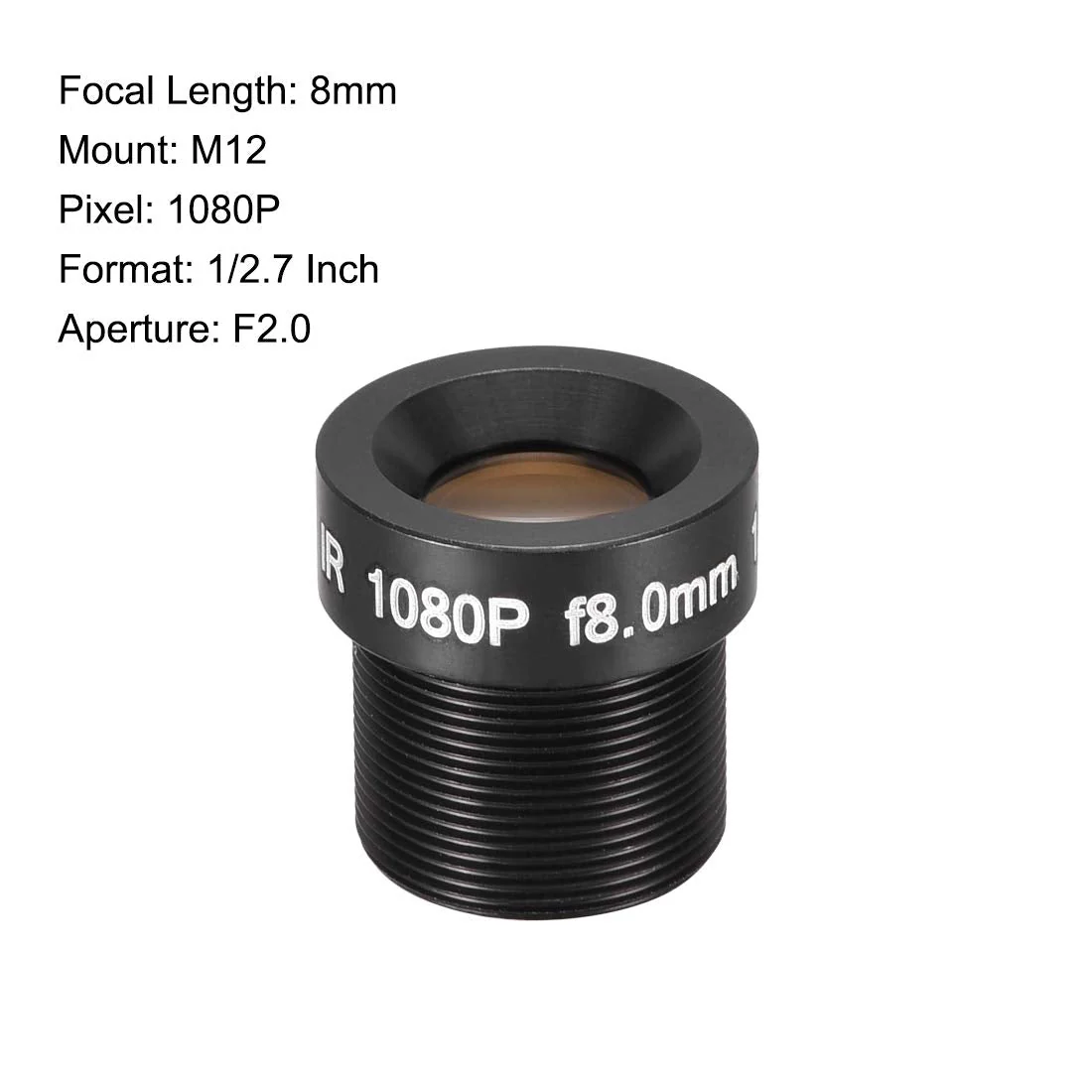 uxcell 3 Pcs CCTV Camera Lens 8mm Focal Length 1080P F2.0 1/2.7 Inch Wide Angle for CCD Camera - Image 2