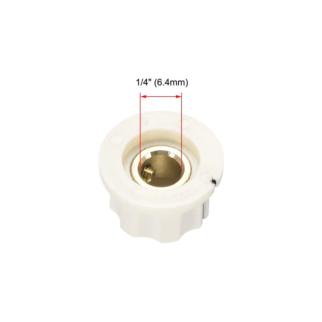 uxcell 5pcs 6.4mm Shaft Hole Potentiometer Volume Control Rotary Knobs Effect Pedal Knobs Cream - Image 3