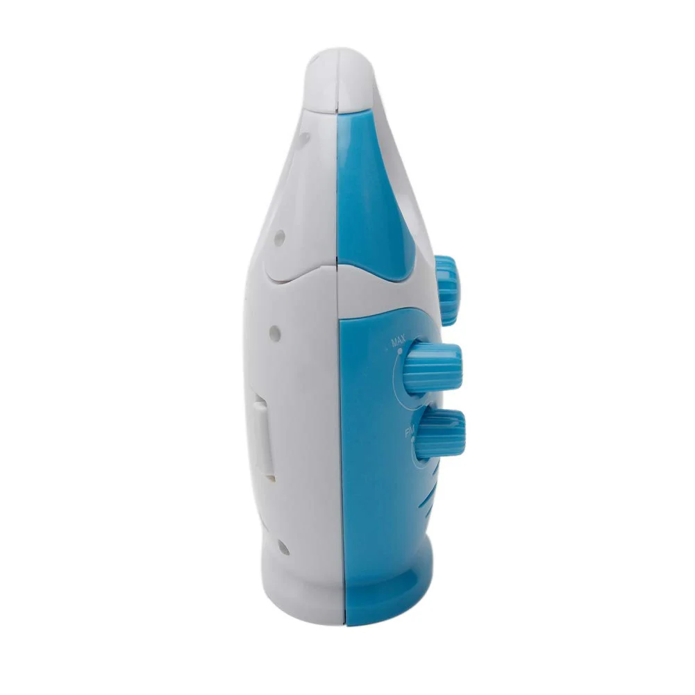 UXELY Shower Radio, Bathroom Radio AM FM, Waterproof Hanging Shower Radio Adjustable Volume Built-in Speaker(White Blue) - Image 8