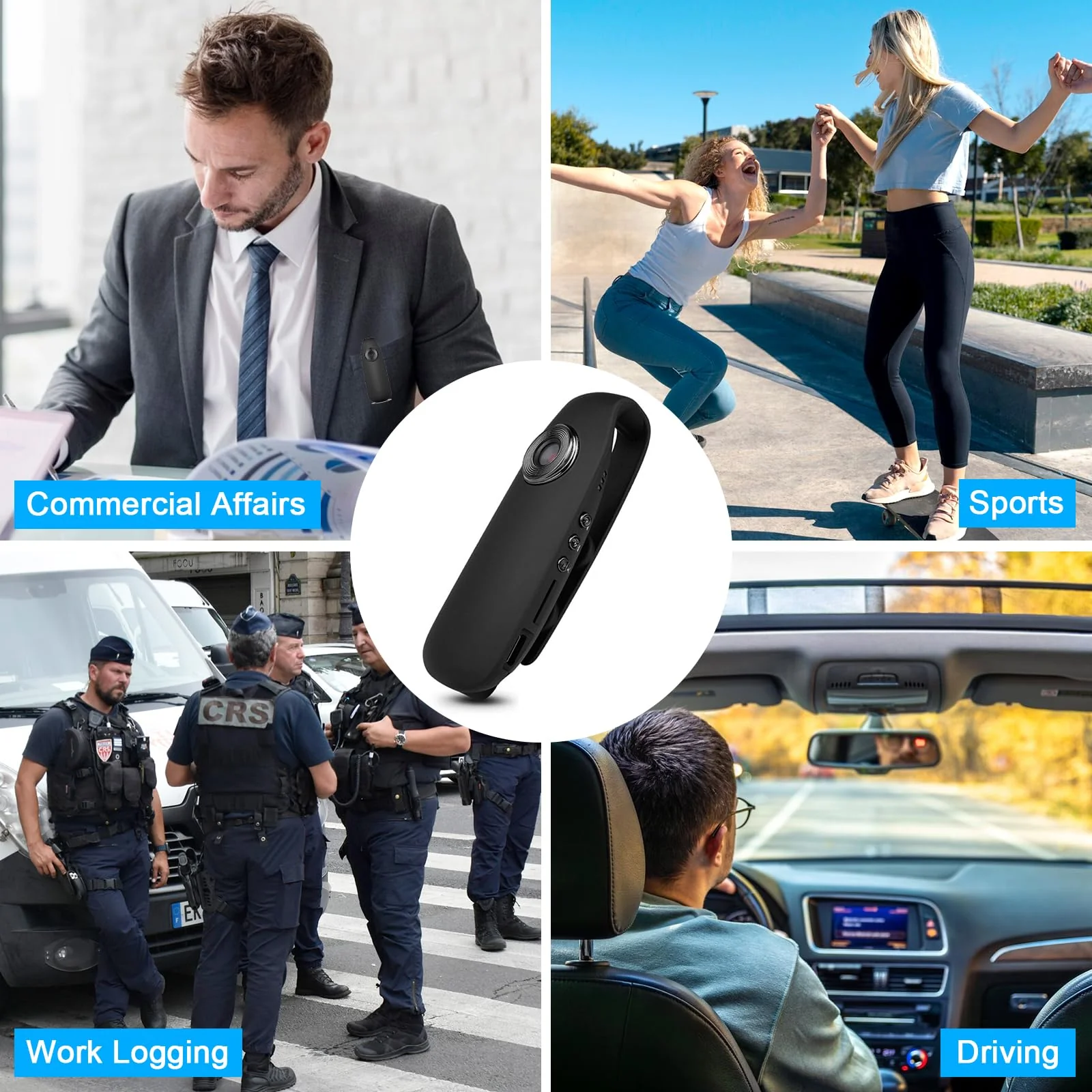 UYIKOO 32G Body Camera, Small Sport Video Camera HD 1080P Body Camera, Portable Pocket Tiny Body Cams with Back Clip with Magnetic Pocket Portable DV for Cycling, Pets, Walking, Traveling - Image 7