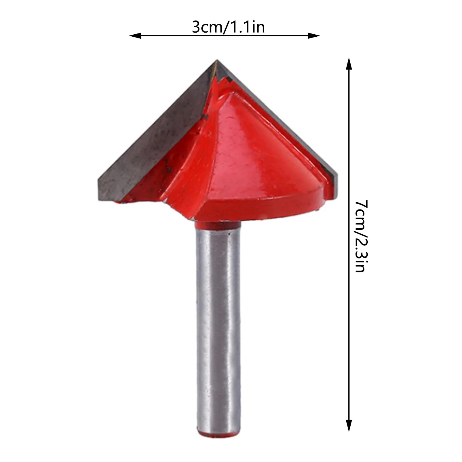 V Groove Milling Cutter, Plasterboard Cutter 90 Degree, V Groove Cutter, 90 Degree Cutter, CNC V-Bit, 14 Shank Router Bit Engraving V Shape Groove Wood Cutter Trim Chamfer Bit Wood Cutter Edge Cutter - Image 2