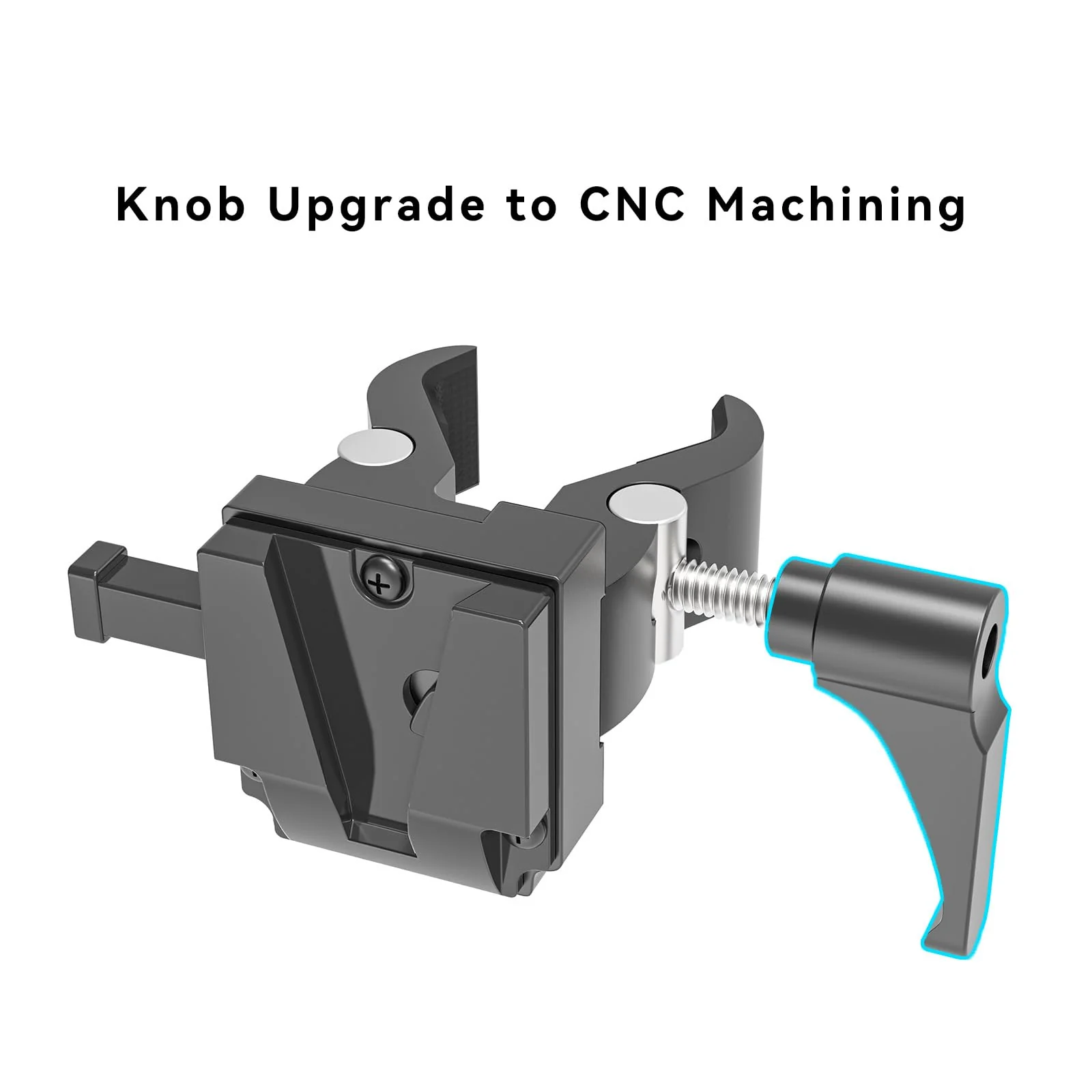V-Mount Battery Adapter with Clamp for Mounting to Lighting Stand and Support Rod - Image 3