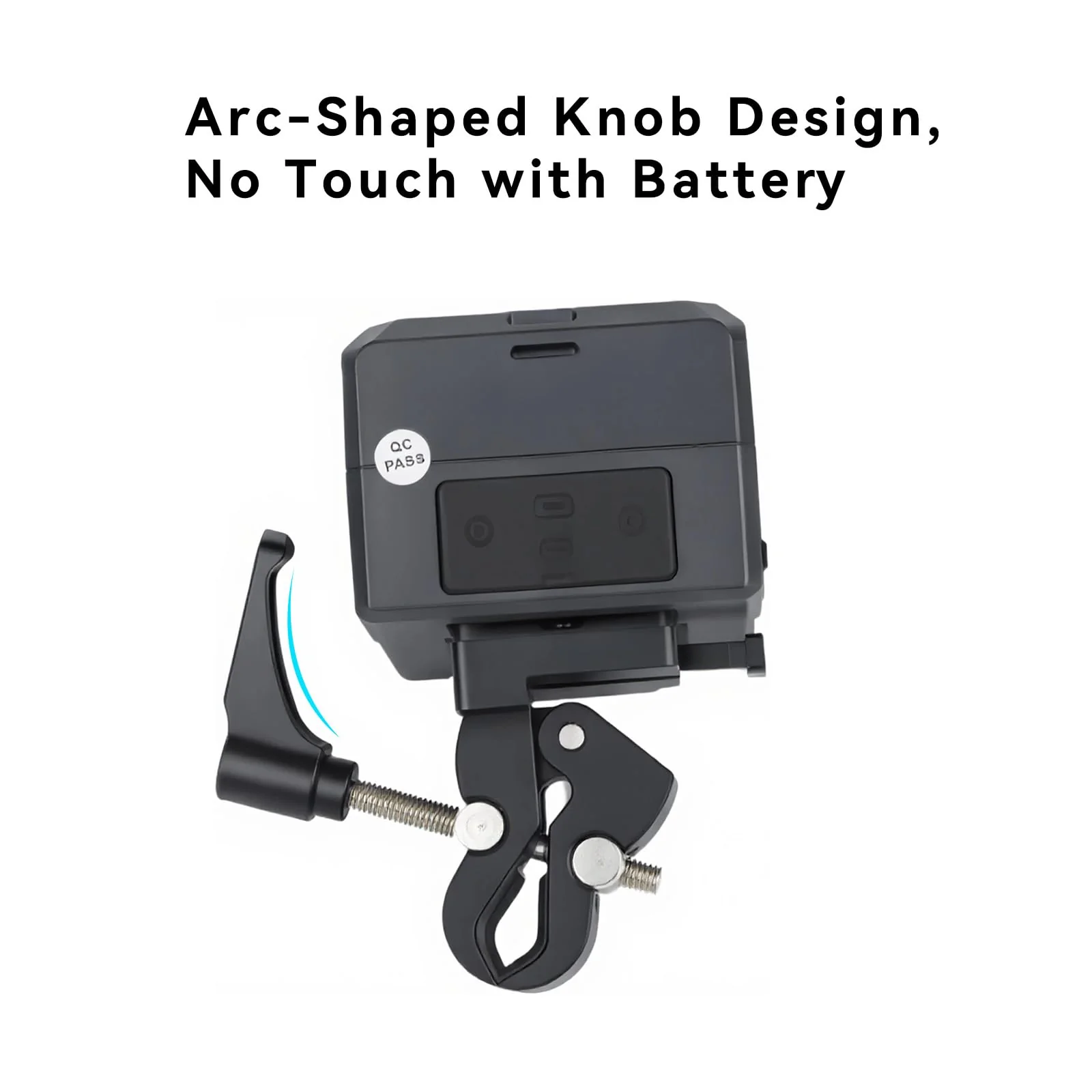 V-Mount Battery Adapter with Clamp for Mounting to Lighting Stand and Support Rod - Image 4