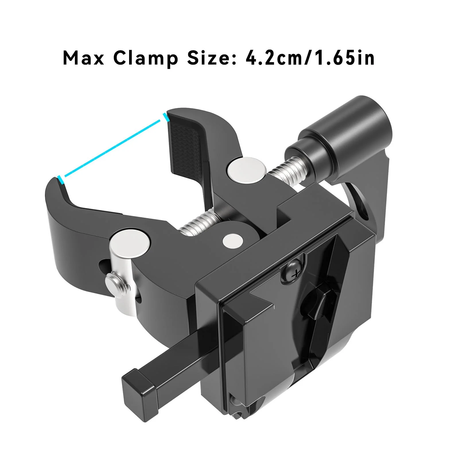 V-Mount Battery Adapter with Clamp for Mounting to Lighting Stand and Support Rod - Image 5