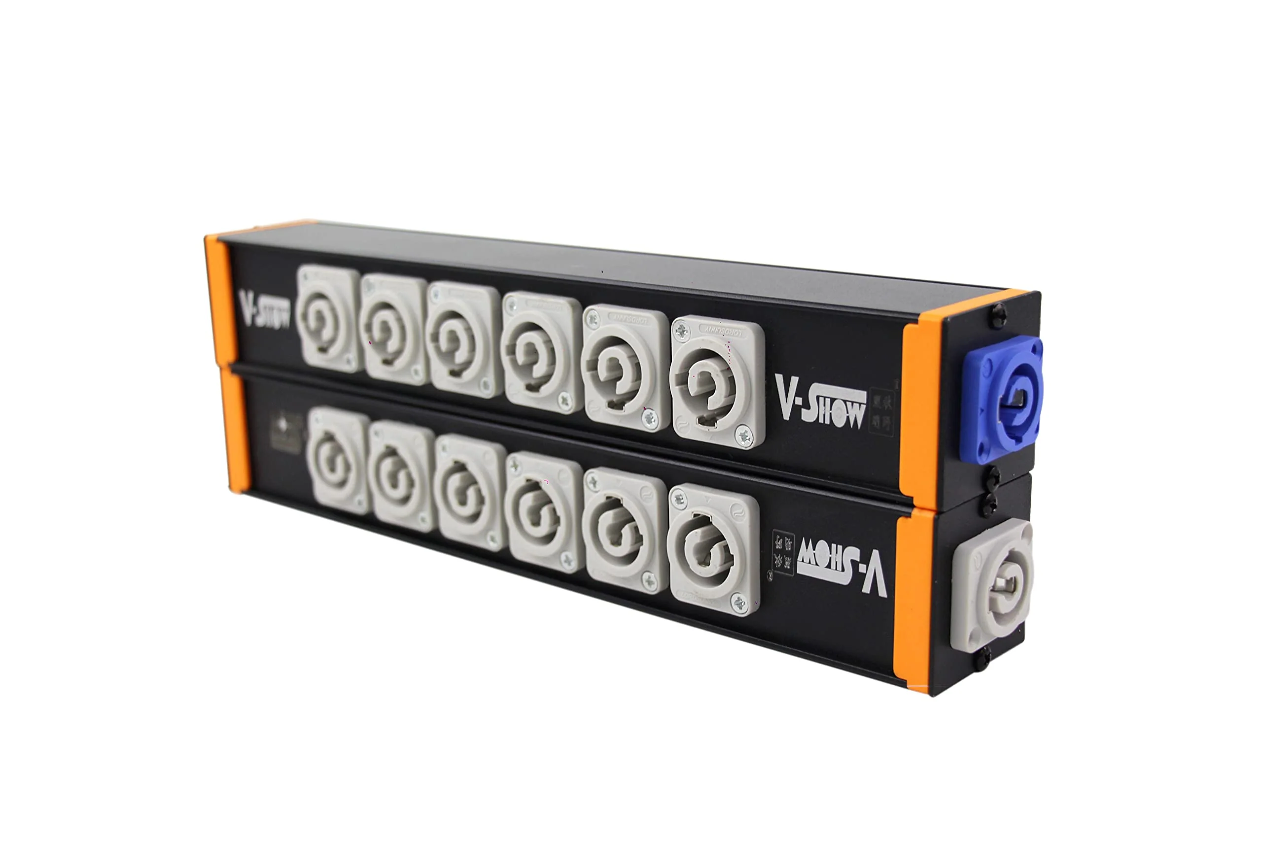 V-Show 6 Port Powercon Power Distribution Output Box, Black Stage Light Accessory （1pc PPB06 - Image 3