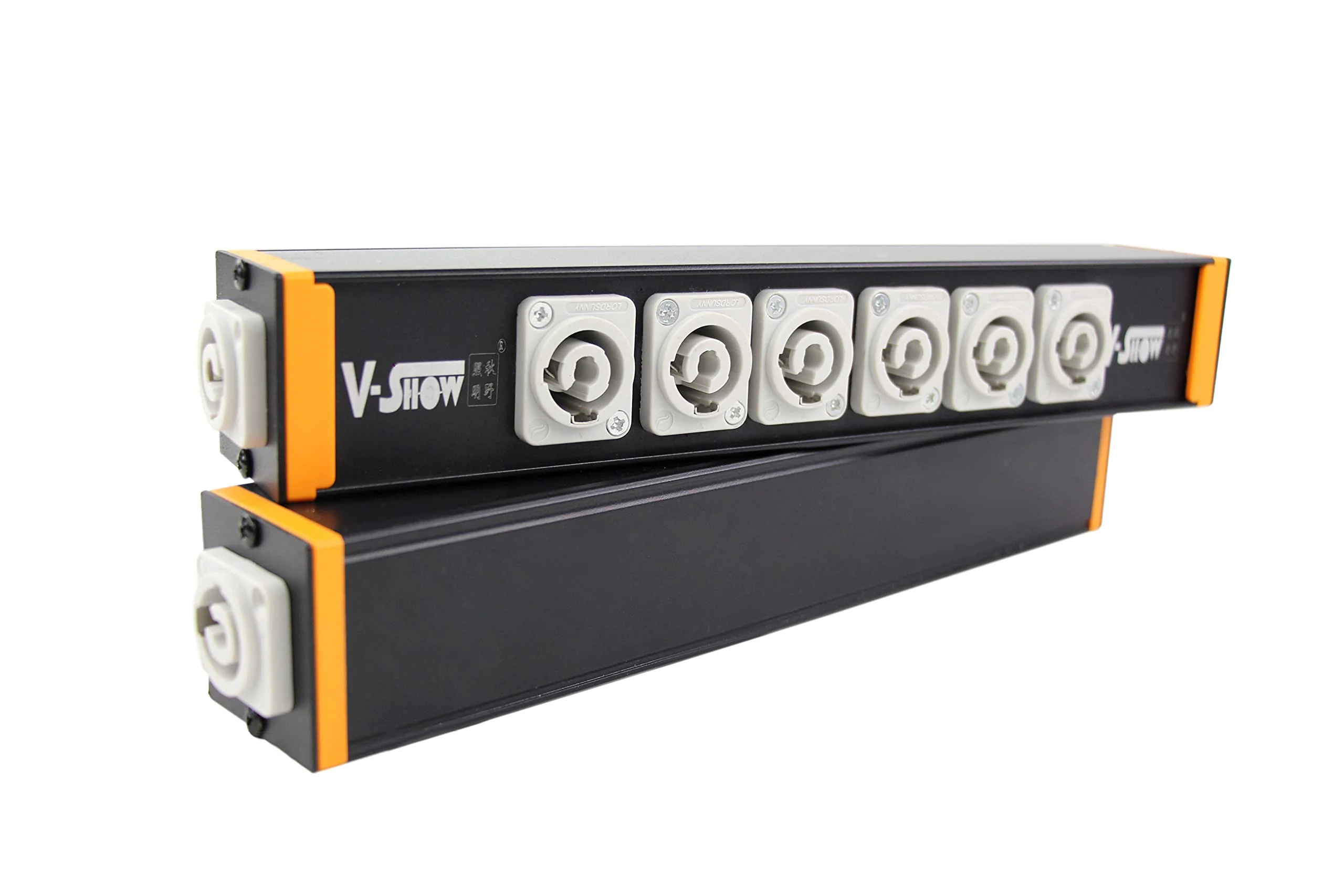V-Show 6 Port Powercon Power Distribution Output Box, Black Stage Light Accessory （1pc PPB06 - Image 5