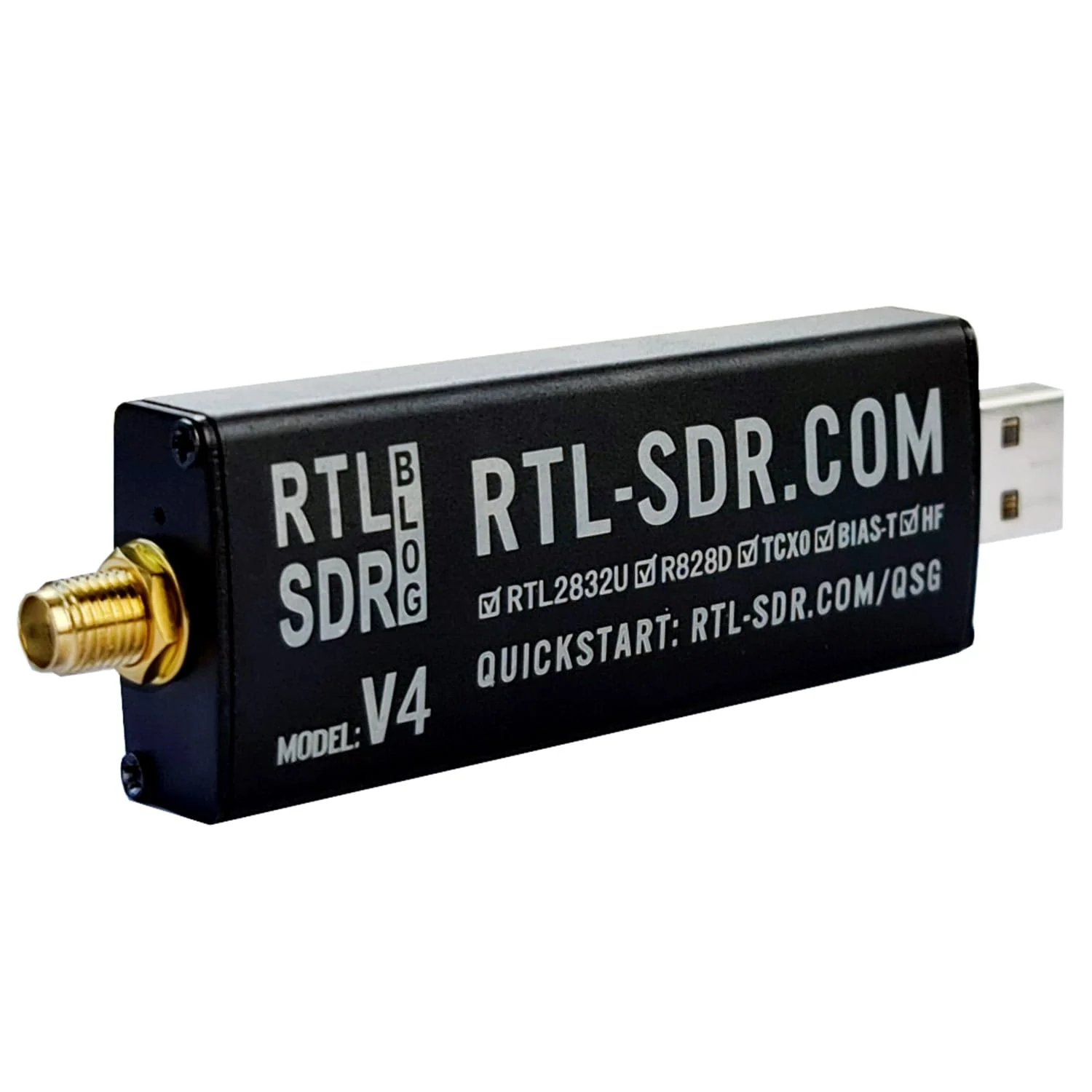 V4 R828D RTL2832U 1PPM TCXO HF Bias Tee SMA Software Defined Radio with Dipole Antenna Kit - Image 2