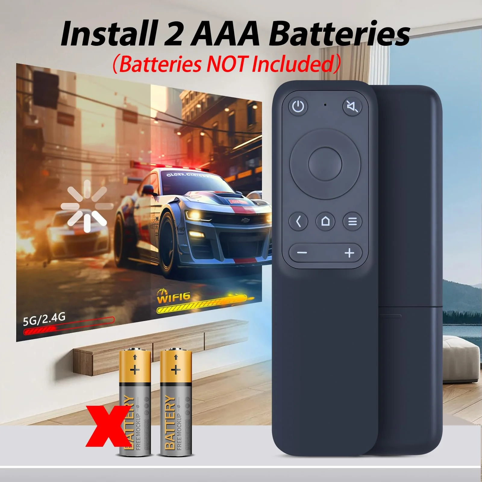 VA-LT003 WDZP New Remote Control Replacement for VAVA 4K VA-LT002 UST Laser Projector (Black) - Image 5