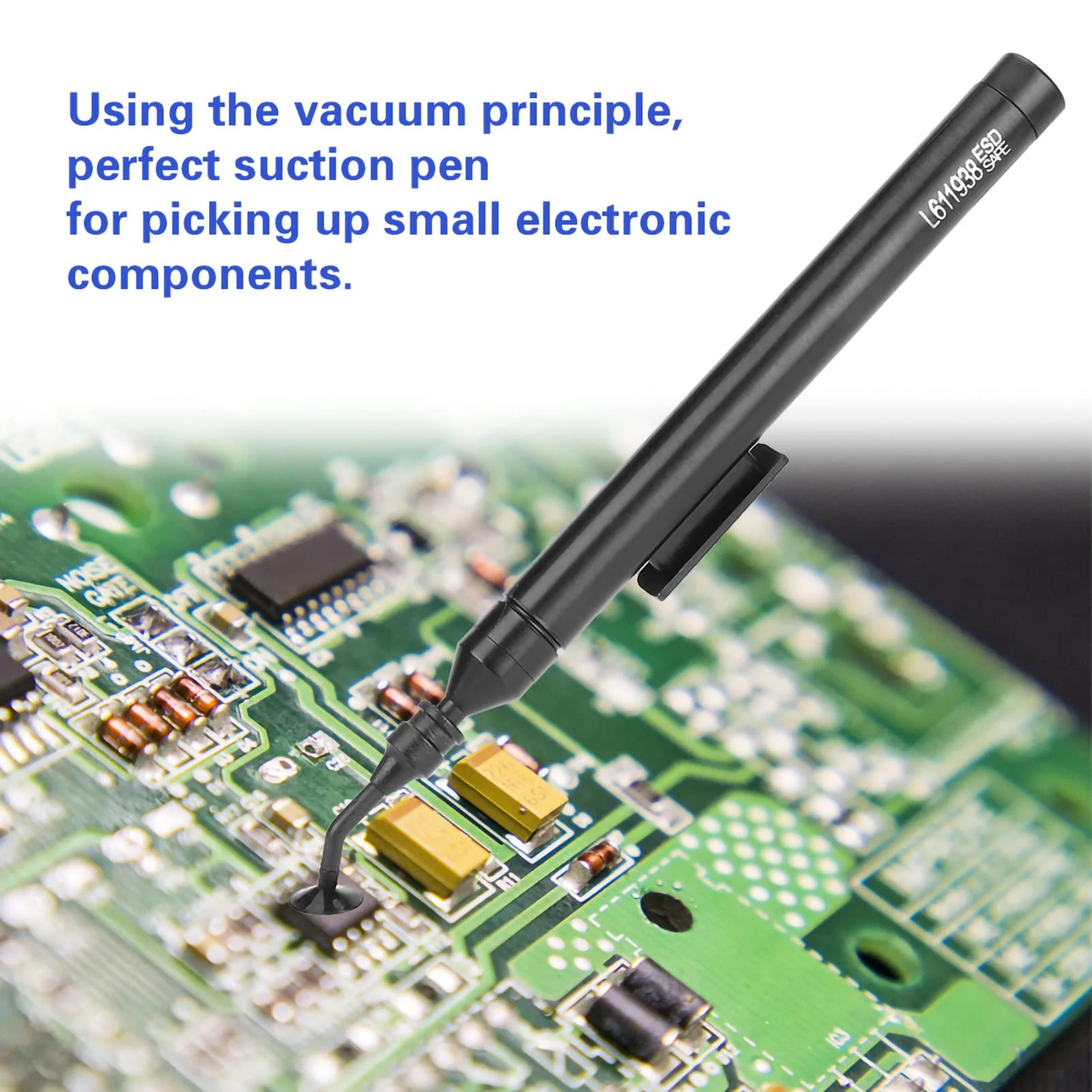 Vacuum Pen Suction Pen L611938 Vacuum Suction Spring with 6 Suction Cups and 2 Suction Tips for IC SMD, Default - Image 6