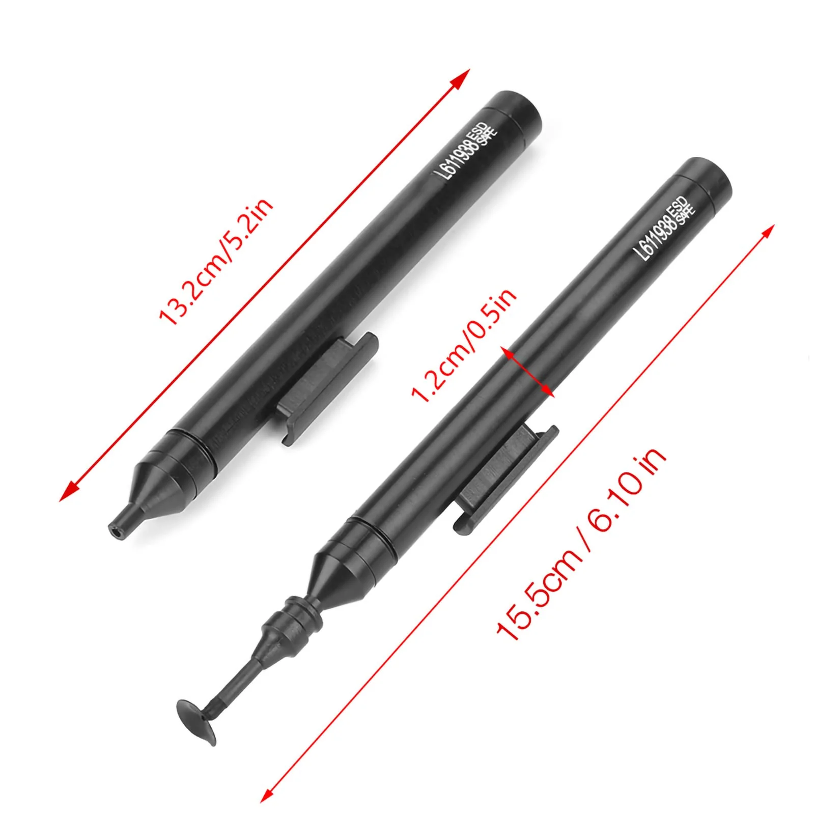 Vacuum Pen Suction Pen L611938 Vacuum Suction Spring with 6 Suction Cups and 2 Suction Tips for IC SMD, Default - Image 8