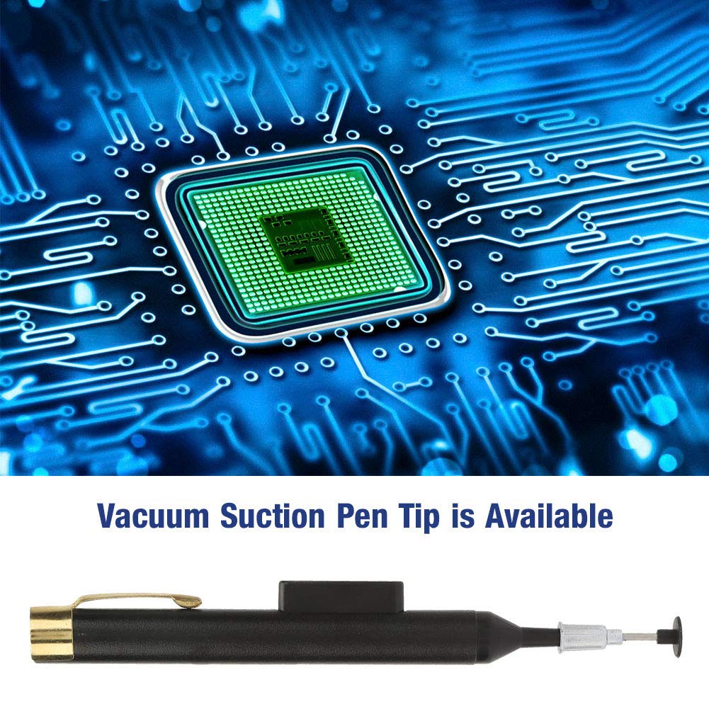 Vacuum Suction Pen Soldering Desoldering Pump Sucker IC SMD Vacuum Suction Pin Remover Tool LP-200 Manual Suction Pump Pickup Tool with 3 Suction Heads, #111 - Image 4