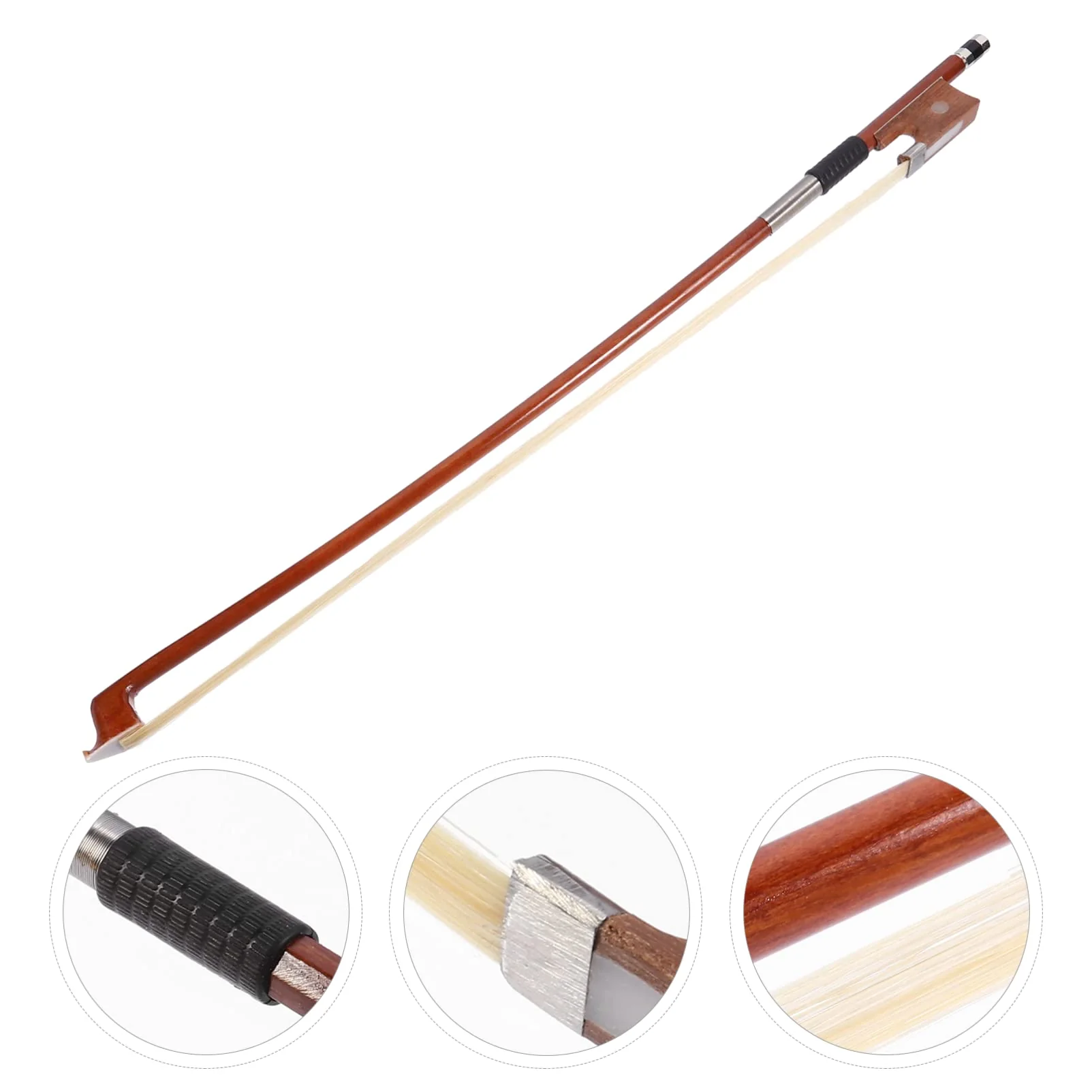 Vaguelly 1/10 Violin Bow With Horse Hair Light Weight Student Practice Violin Bow(Random Color) 45cm(1/10) - Image 3