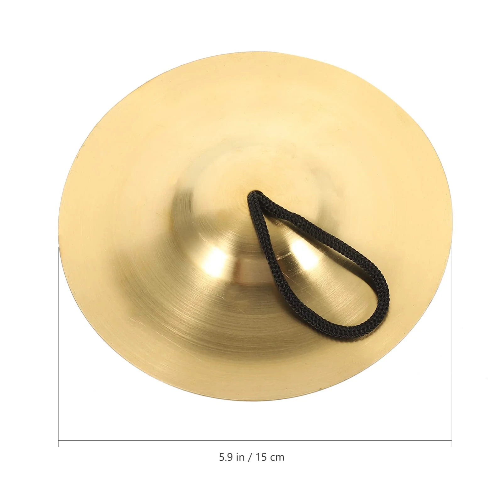 Vaguelly 1 Pair Hand Cymbals, 6 Inch Small Marching Cymbal Copper Finger Cymbals, Metal Finger Zills with Band Percussion Instrument for Adults, Kids, Party Gold 15X15cm - Image 7