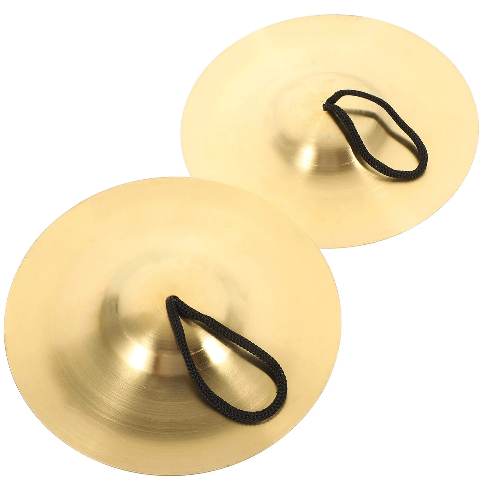 Vaguelly 1 Pair Hand Cymbals, 6 Inch Small Marching Cymbal Copper Finger Cymbals, Metal Finger Zills with Band Percussion Instrument for Adults, Kids, Party Gold 15X15cm - Image 9