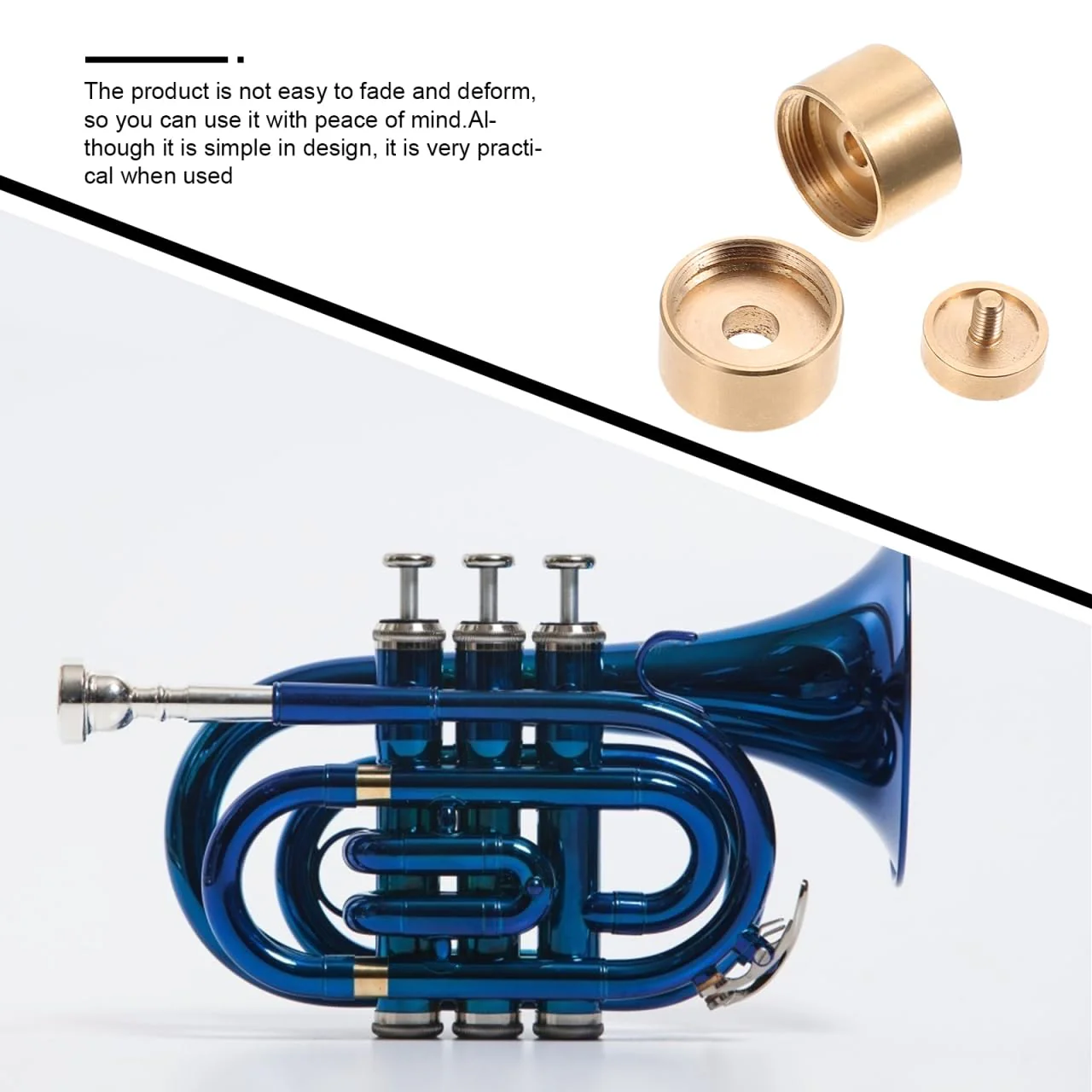 Vaguelly 1 Set Bonnet major Trumpet Button Buckle Upper and lower cover button trumpet Valve Replacement Parts Accessories clothes button piston copper washer Copper Press Covers - Image 6