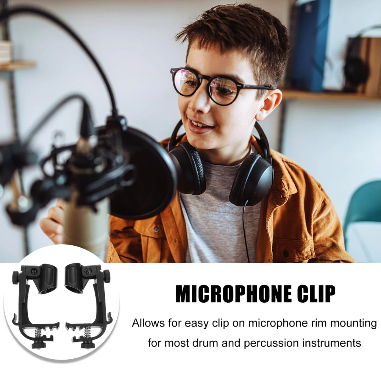 Vaguelly 6 Pcs Classic Black Metal + Plastic Drum Microphone Clip, Adjustable Mic Mount, Anti-Shock, Suitable for Most Drums & Percussion 13X7.2X2.5CMx3pcs Blackx3pcs - Image 8