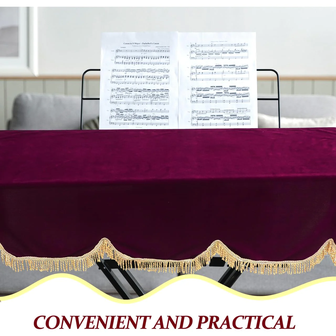 Vaguelly 88-Key Electronic Piano Cover Keyboard Dust Protector Velvet Piano Keyboard Cover for Electric and Instruments - Image 7