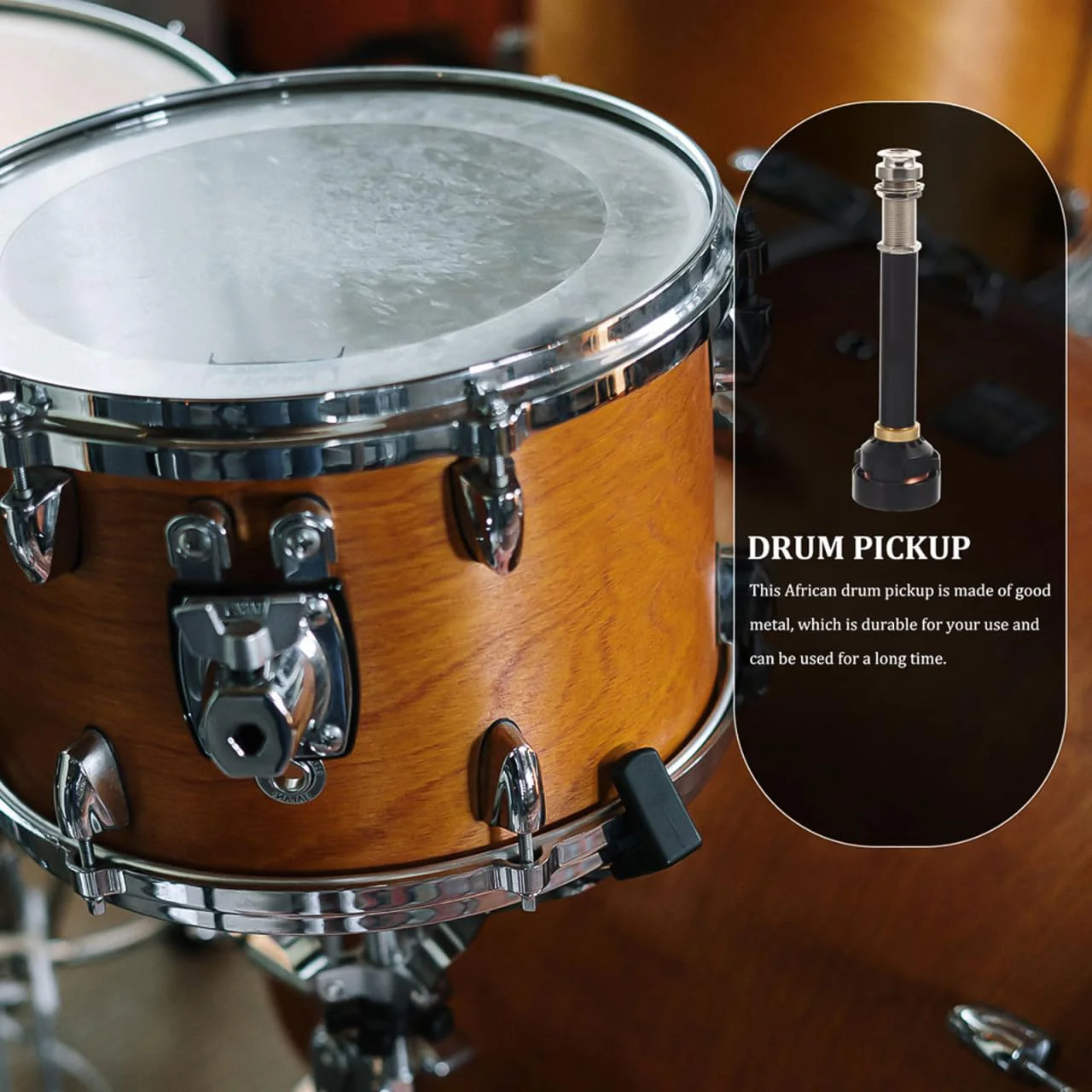 Vaguelly African Drum Pickup - Metal Mic Amplifier for Cajon and Hand Drums Enhances Sound Clarity Perfect for Music Lovers - Image 3
